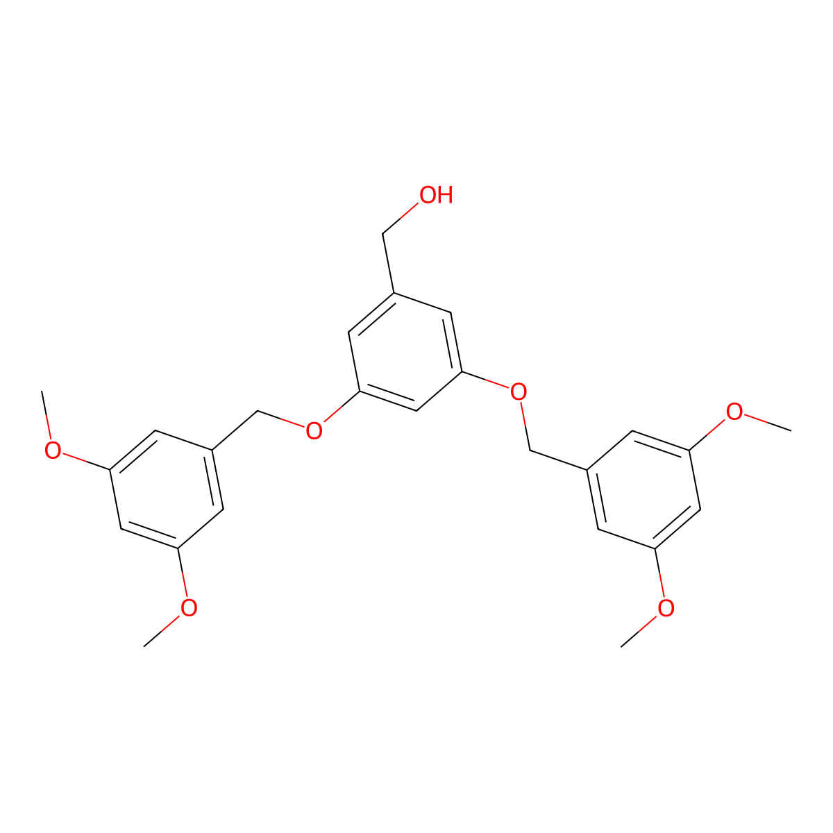 3,5-Bis(3,5-dimethoxybenzyloxy)benzyl Alcohol molecular structure, CAS 176650-92-3