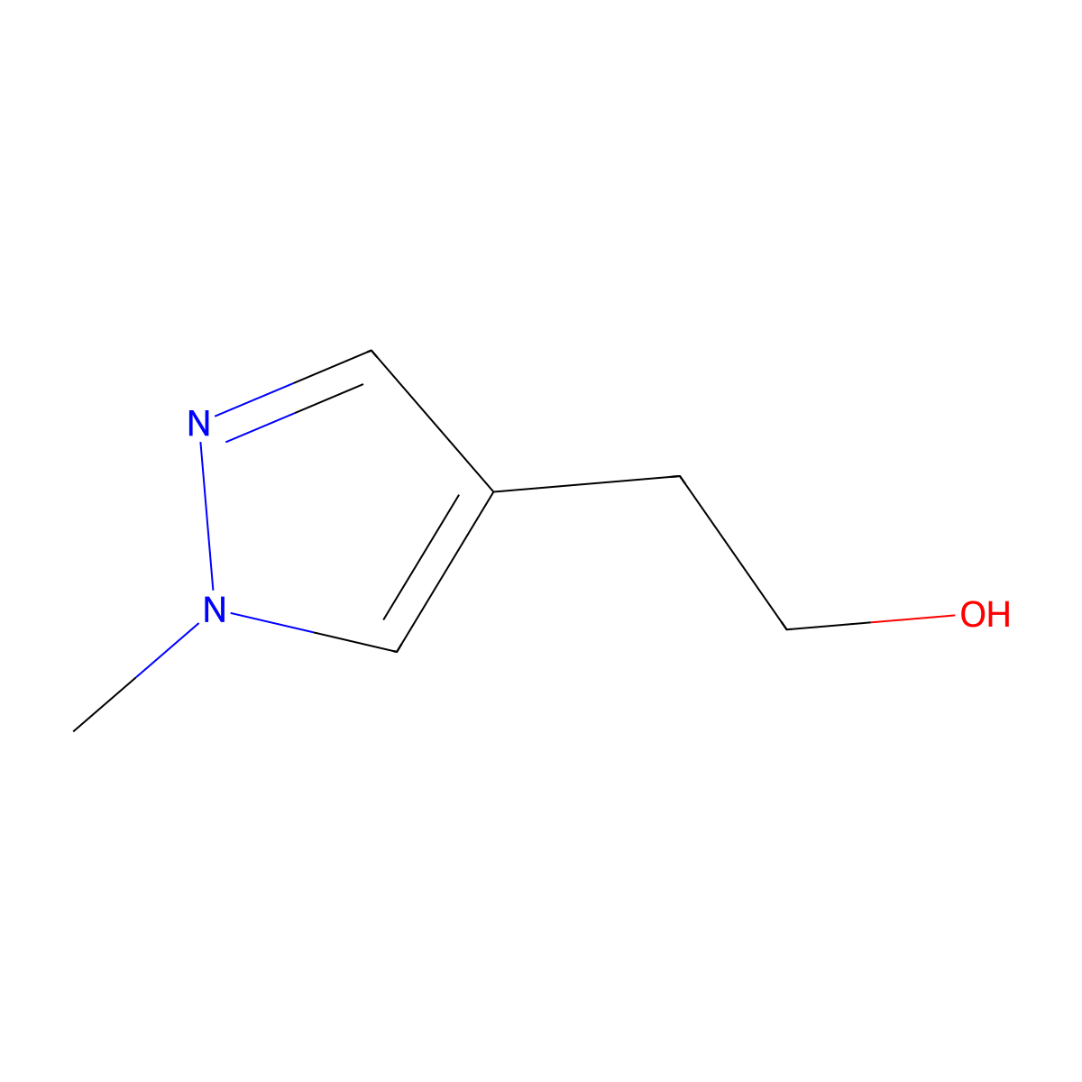 2-(1-Methyl-1H-pyrazol-4-yl)ethanol molecular structure, CAS 176661-75-9
