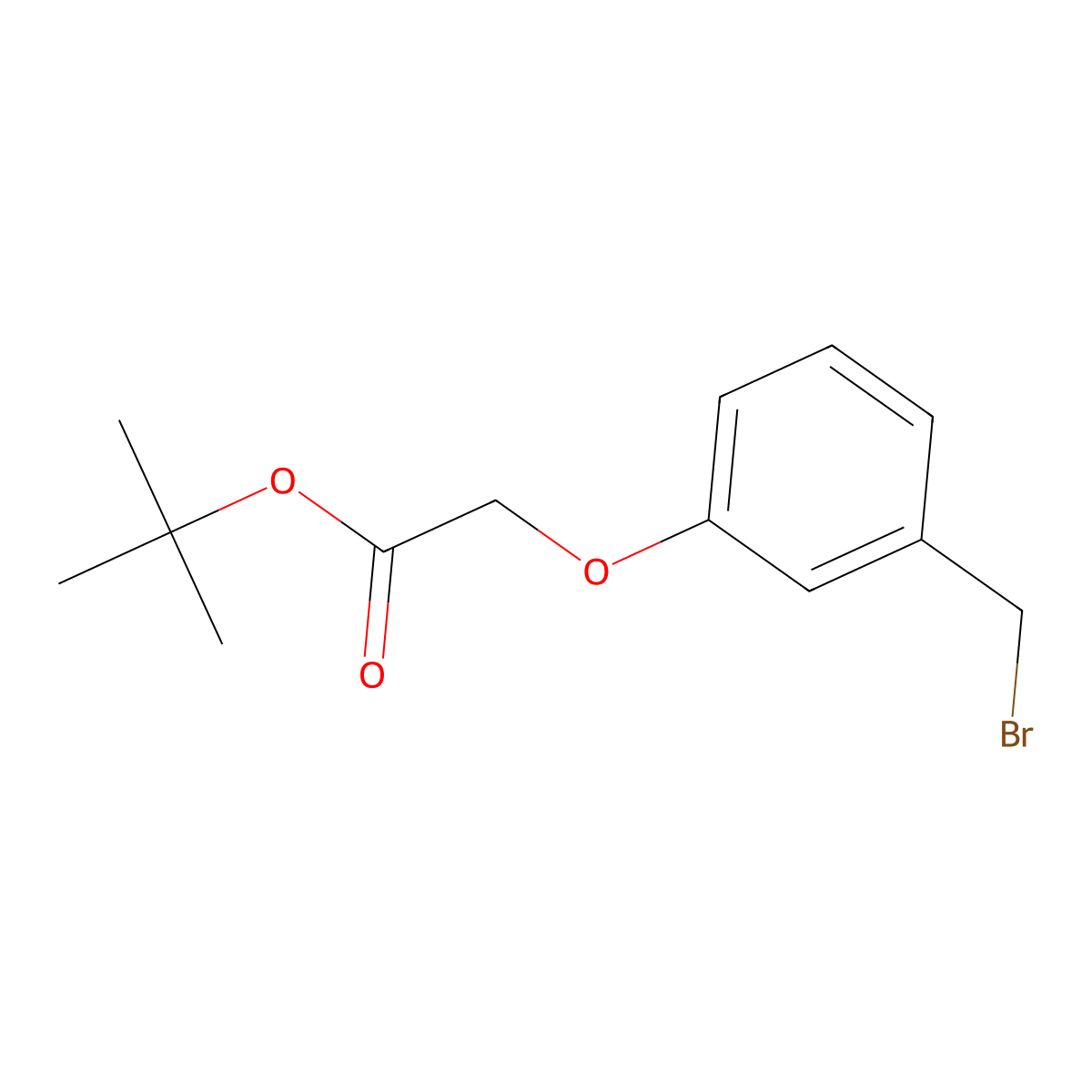 Tert-butyl 2-[3-(bromomethyl)phenoxy]acetate molecular structure, CAS 176673-60-2