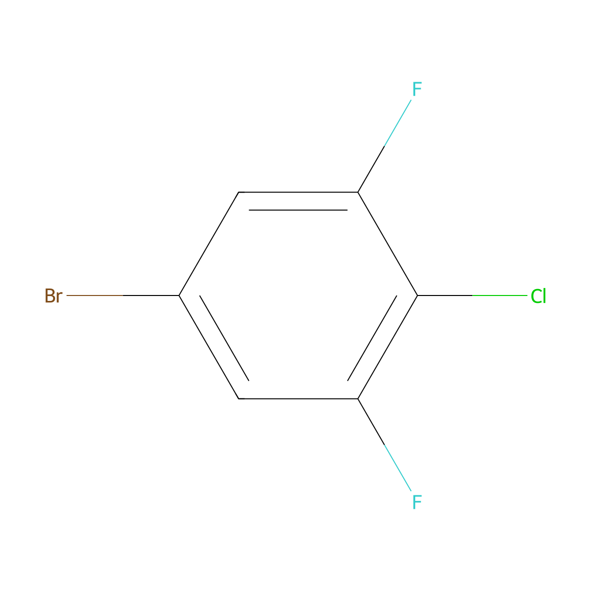 5-Bromo-2-chloro-1,3-difluorobenzene molecular structure, CAS 176673-72-6