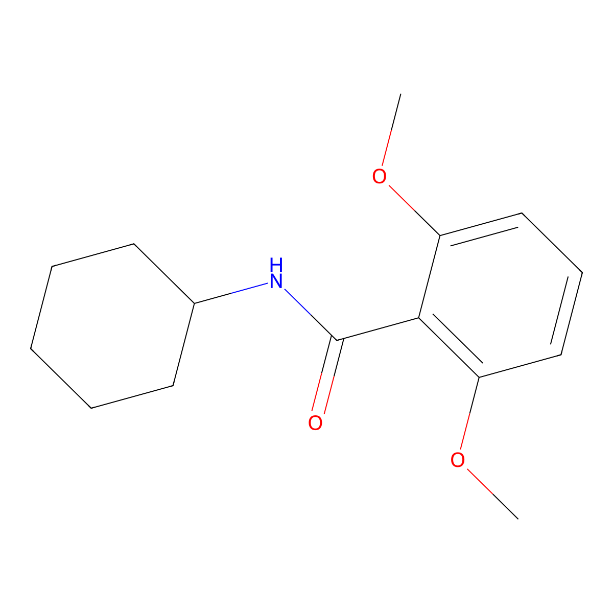 N-cyclohexyl-2,6-dimethoxybenzamide molecular structure, CAS 176674-53-6