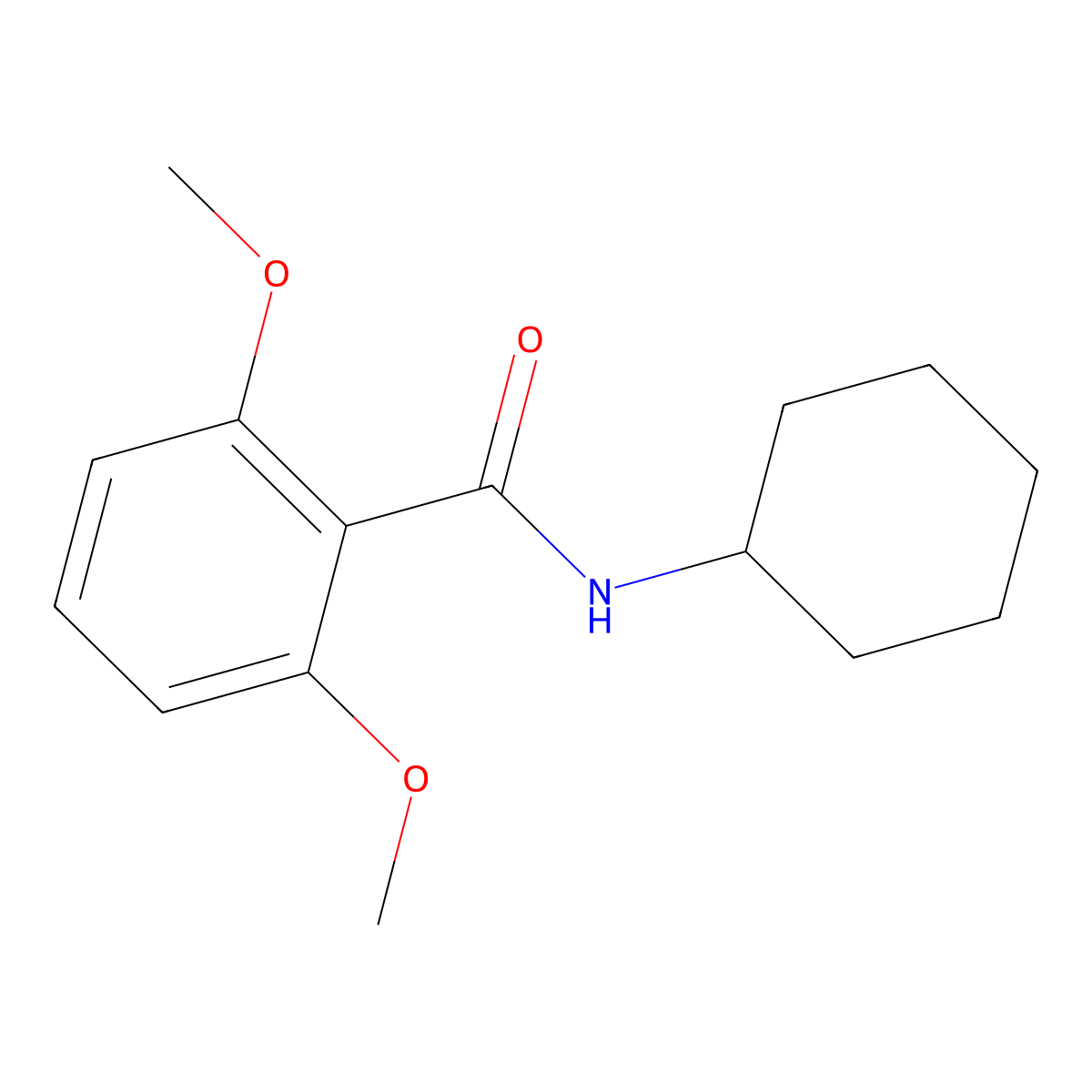 N-cyclohexyl-2,6-dimethoxybenzamide molecular structure, CAS 176674-53-6