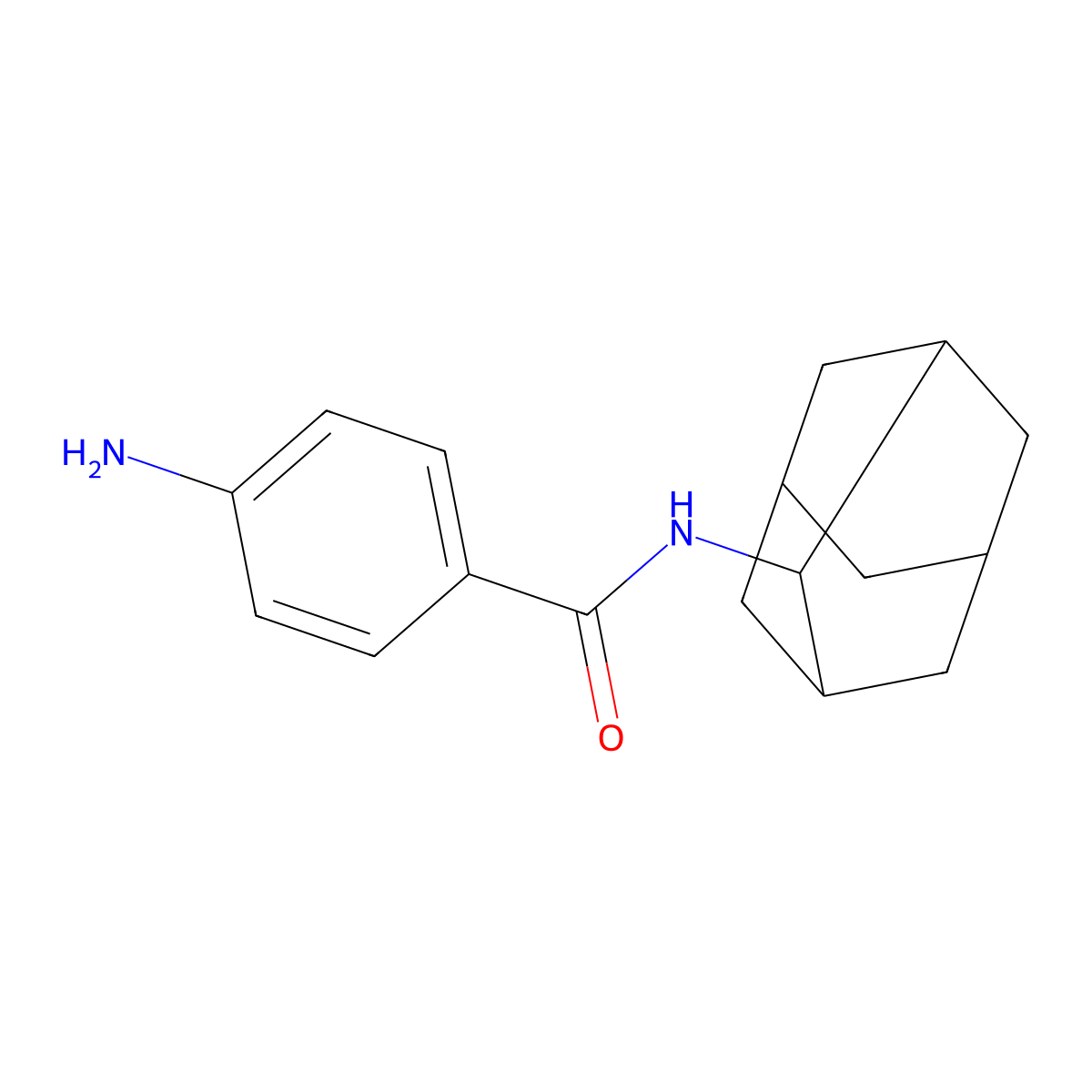Benzamide, N-adamantan-2-yl-4-amino- molecular structure, CAS 17668-43-8