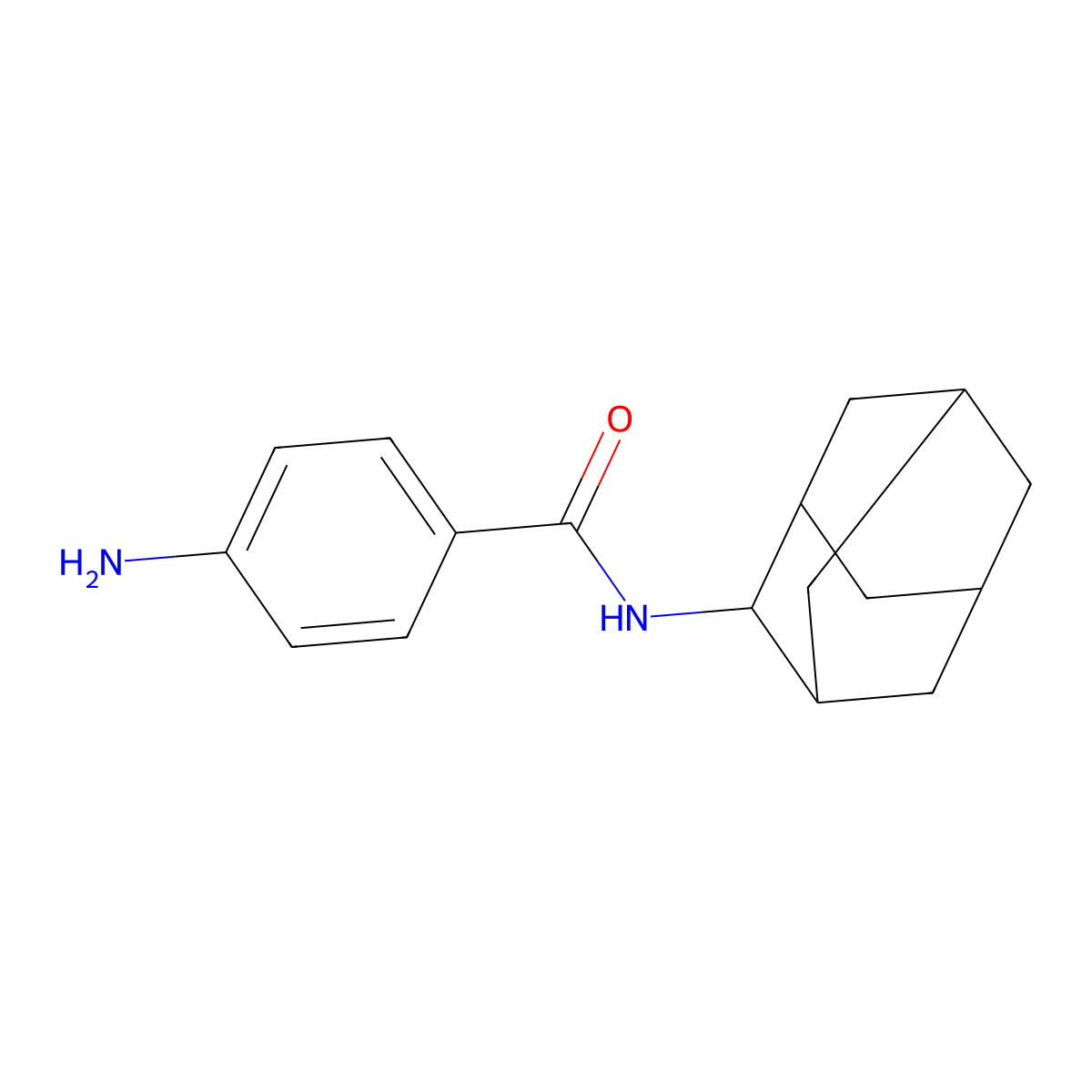 Benzamide, N-adamantan-2-yl-4-amino- molecular structure, CAS 17668-43-8