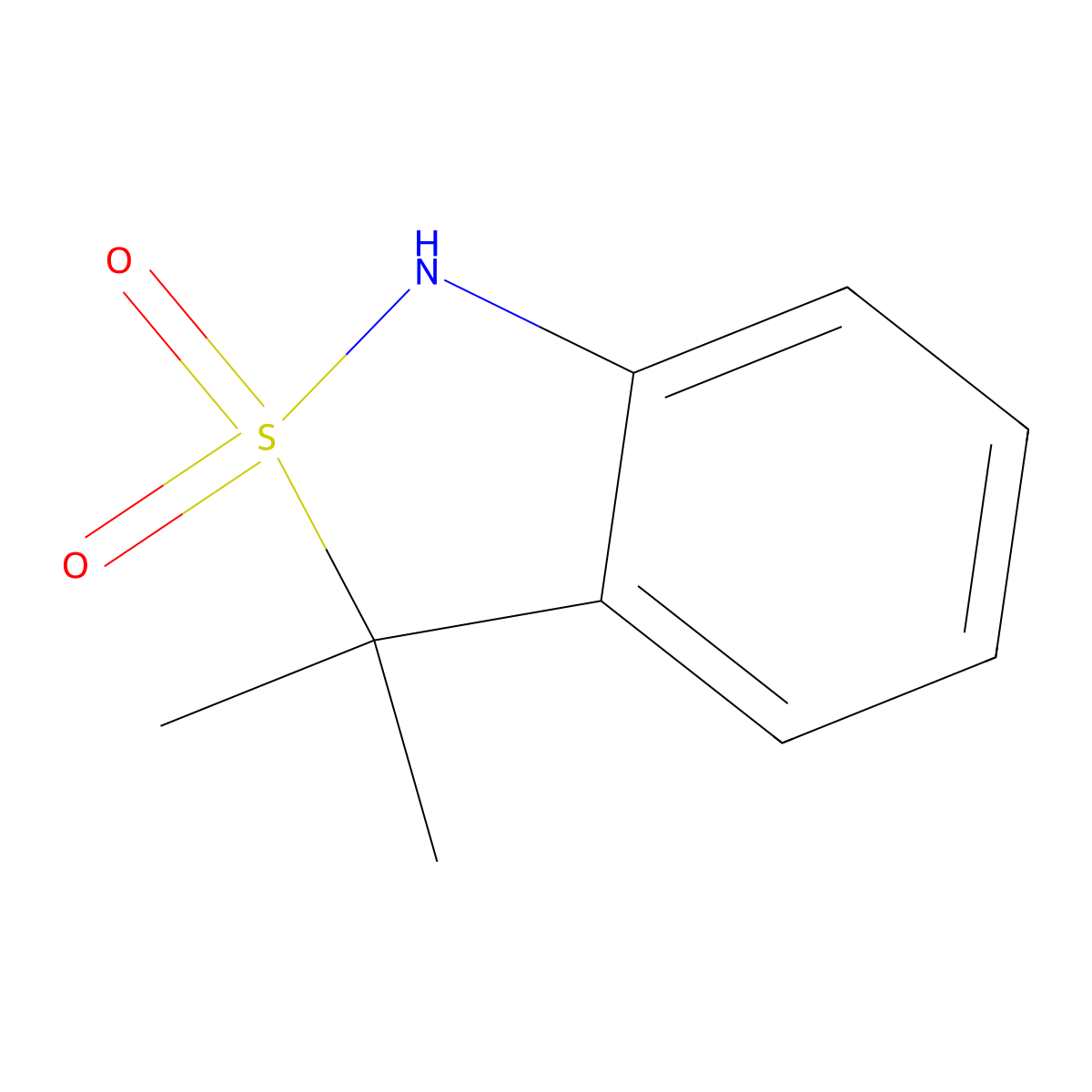 3,3-Dimethyl-1,3-dihydro-2lambda6,1-benzothiazole-2,2-dione molecular structure, CAS 176684-28-9