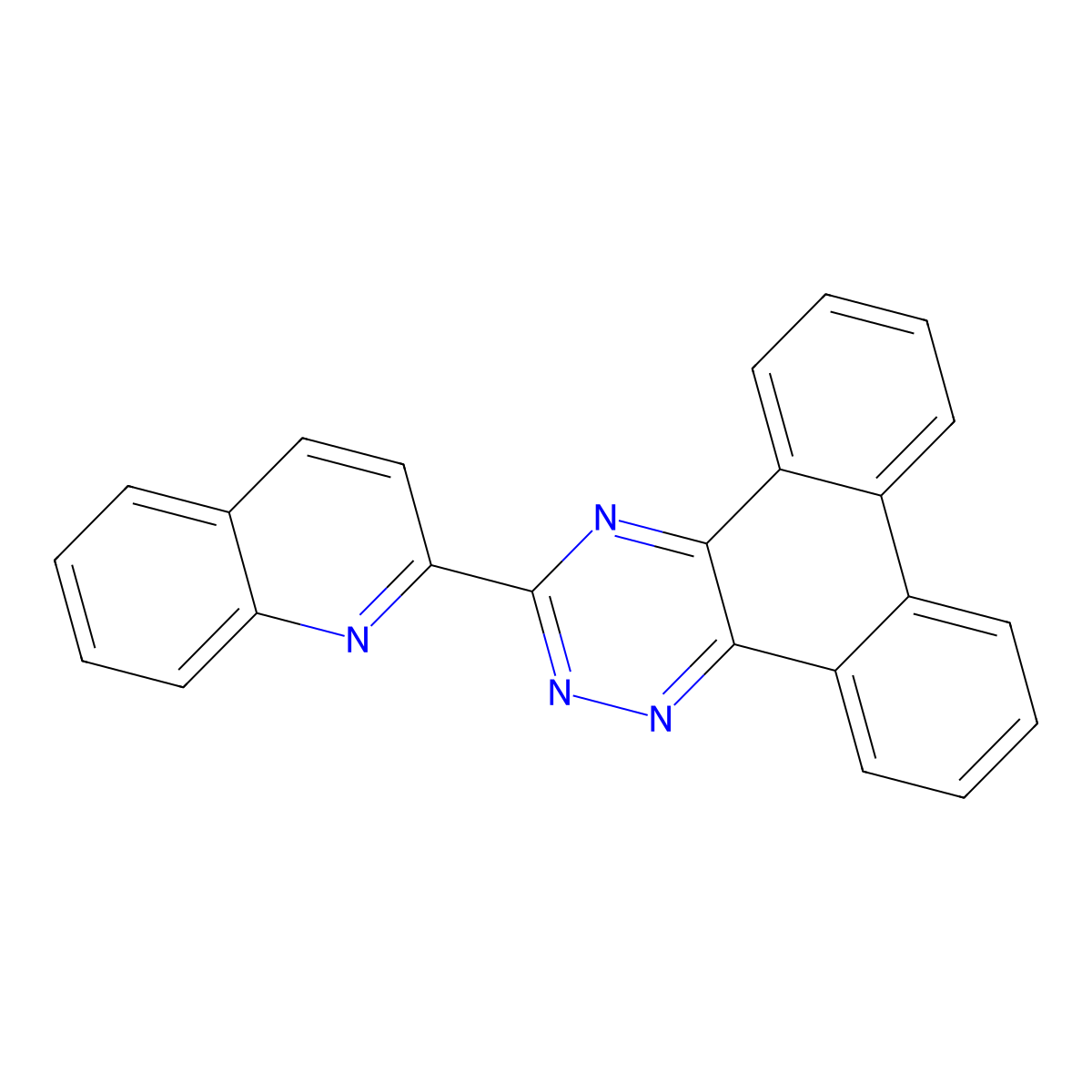3-(Quinolin-2-yl)phenanthro[9,10-e][1,2,4]triazine molecular structure, CAS 176689-86-4