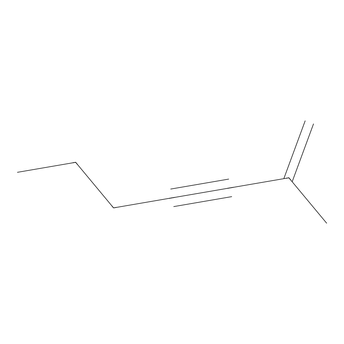 2-Methyl-1-hepten-3-yne molecular structure, CAS 17669-40-8