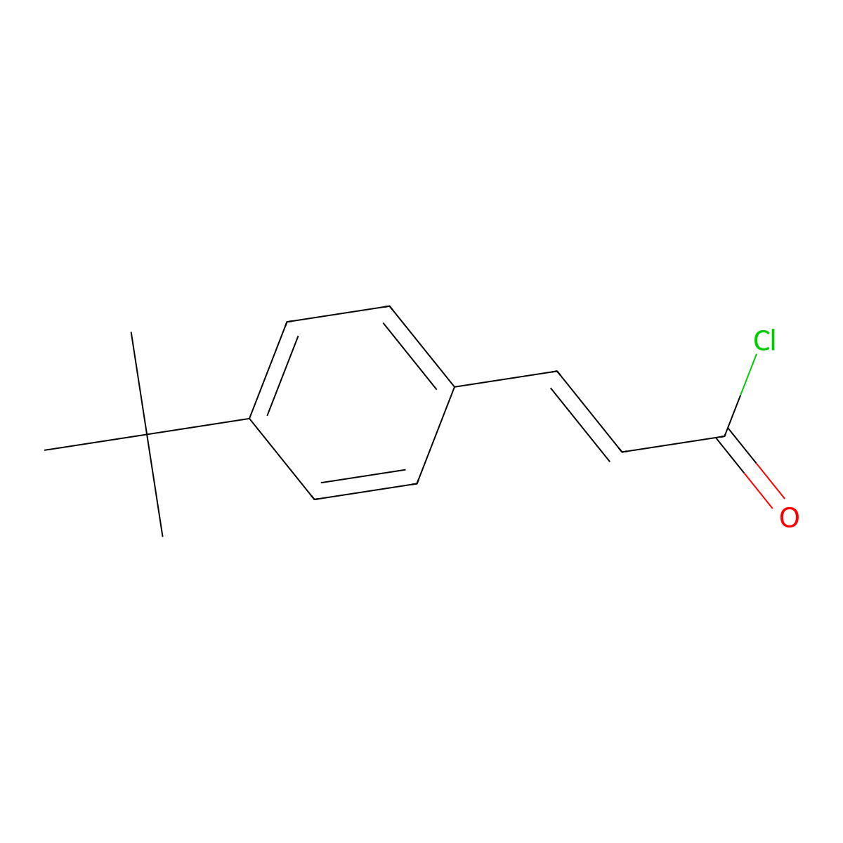 (2E)-3-(4-tert-Butylphenyl)prop-2-enoyl chloride molecular structure, CAS 176690-89-4