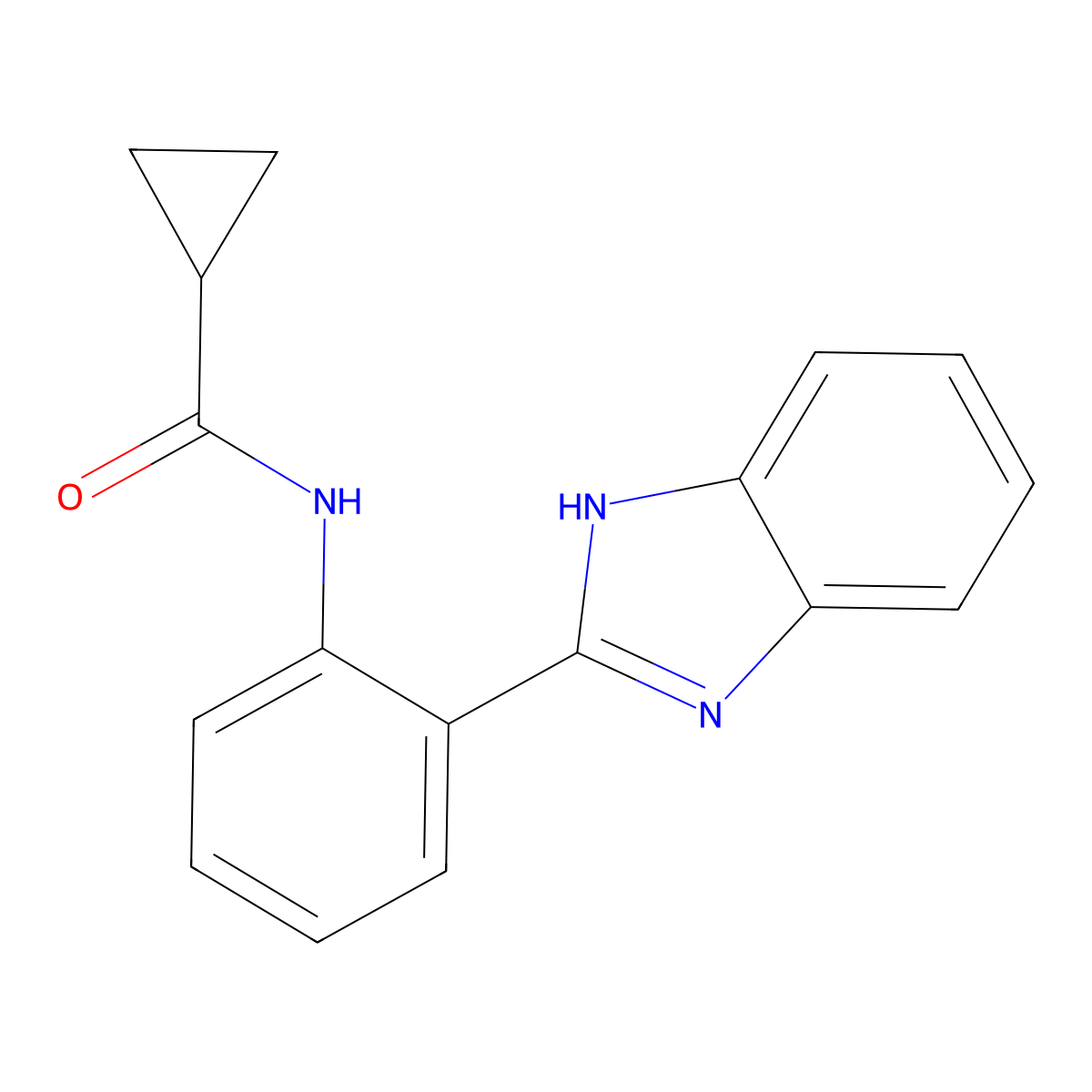 N-[2-(1H-benzimidazol-2-yl)phenyl]cyclopropanecarboxamide molecular structure, CAS 176693-63-3