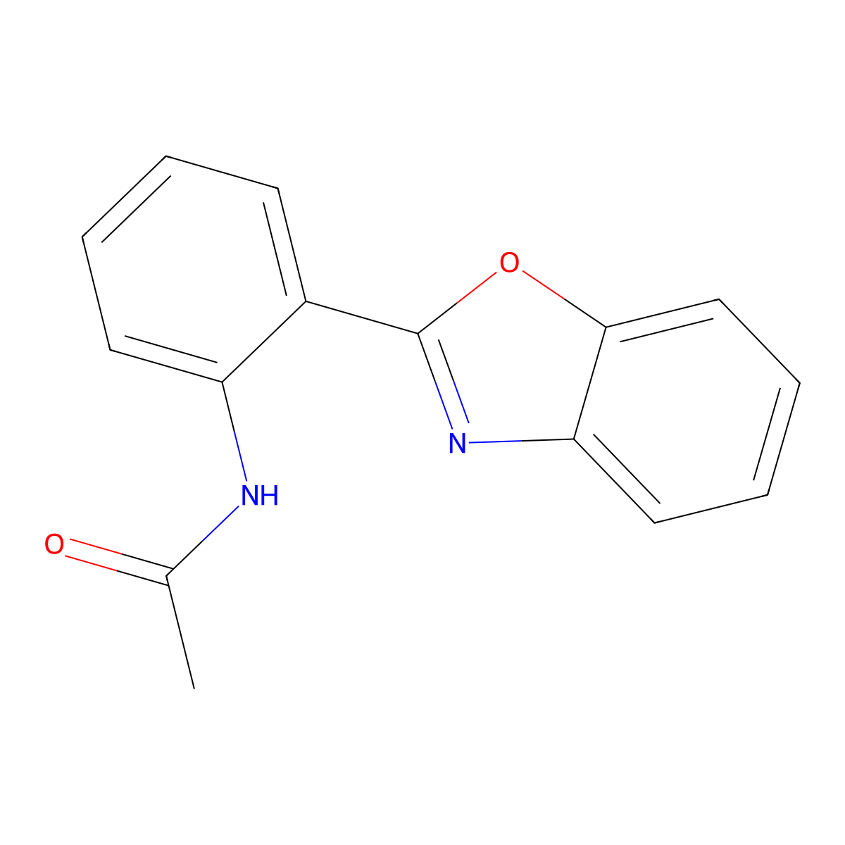 N-[2-(1,3-benzoxazol-2-yl)phenyl]acetamide molecular structure, CAS 176693-70-2