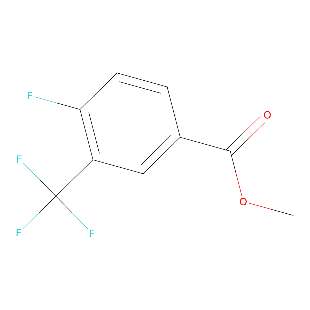 Methyl 4-fluoro-3-(trifluoromethyl)benzoate molecular structure, CAS 176694-36-3