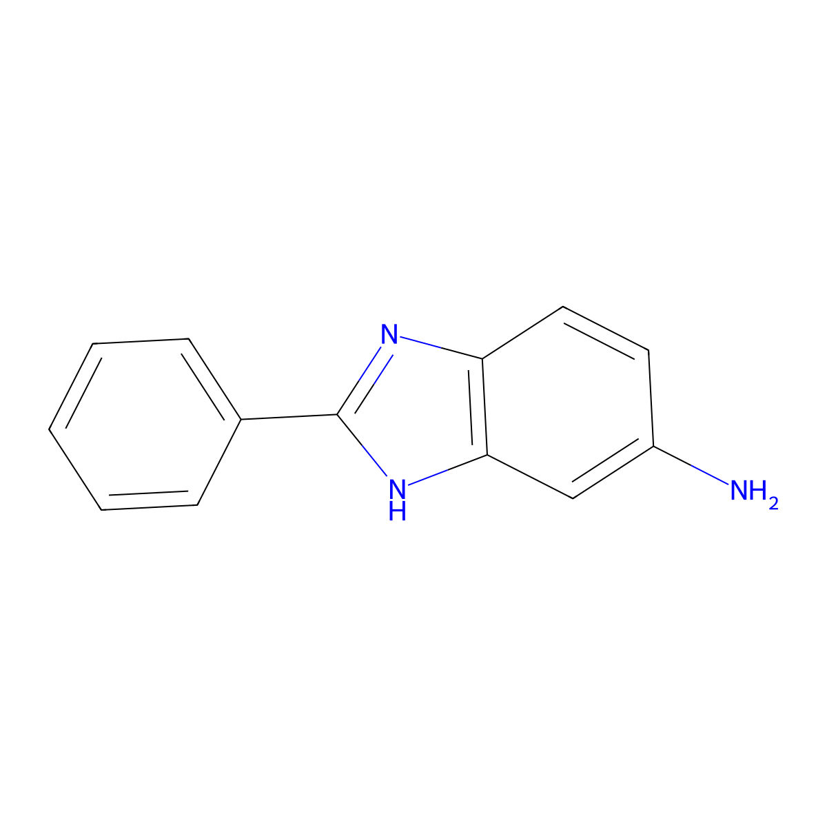 2-phenyl-1H-1,3-benzodiazol-5-amine molecular structure, CAS 1767-25-5