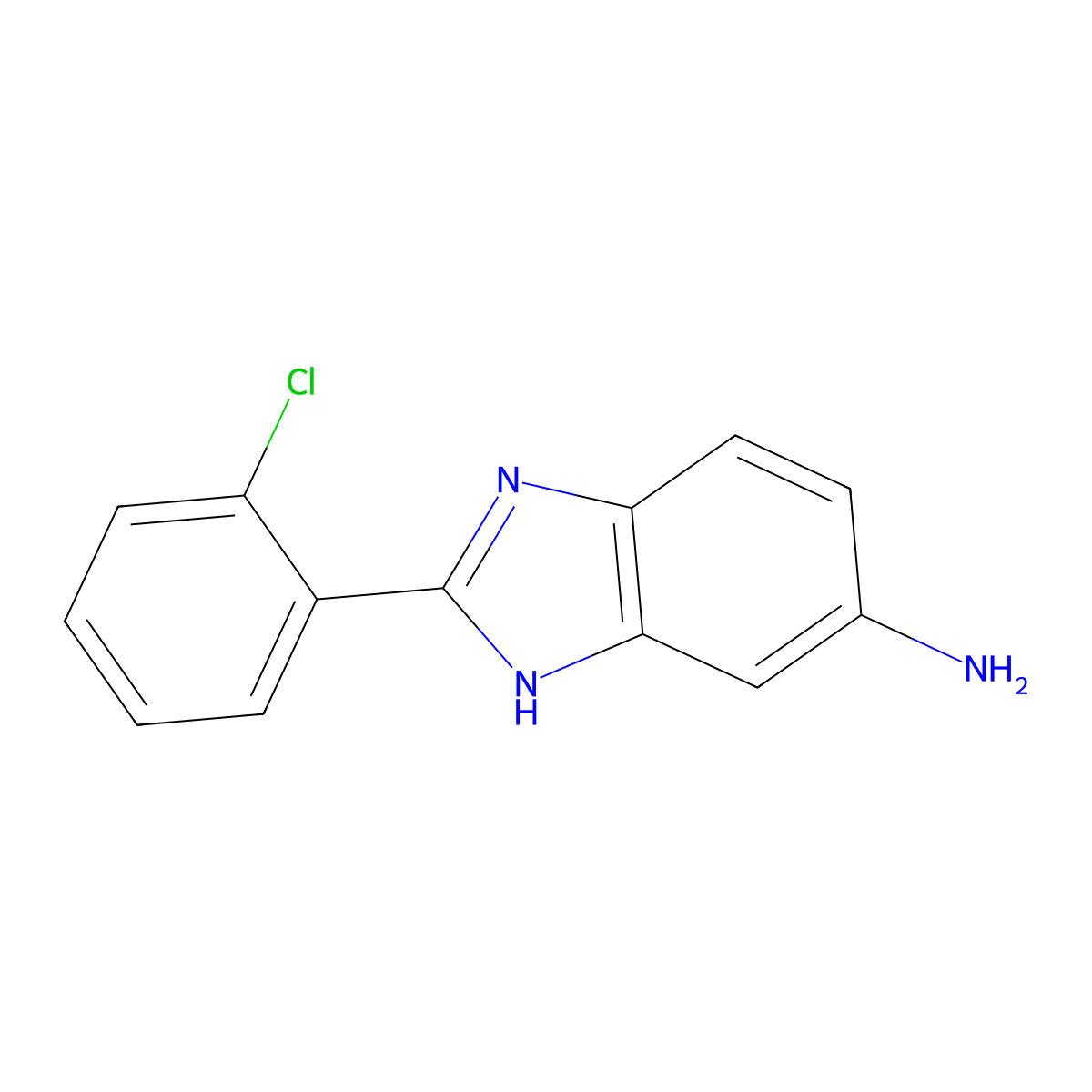 2-(2-Chlorophenyl)-1h-1,3-benzodiazol-5-amine molecular structure, CAS 1767-26-6