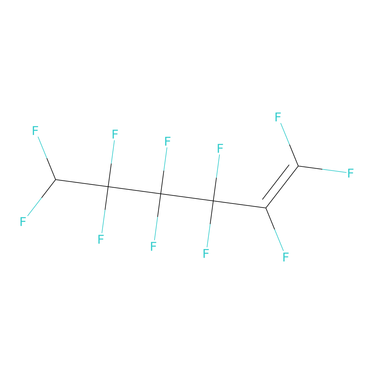 6H-Perfluorohex-1-ene molecular structure, CAS 1767-94-8
