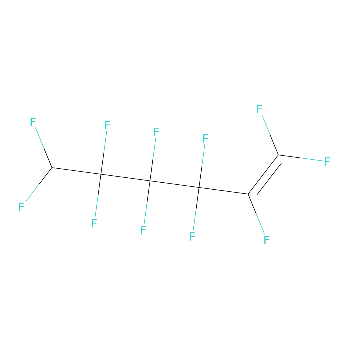 6H-Perfluorohex-1-ene molecular structure, CAS 1767-94-8