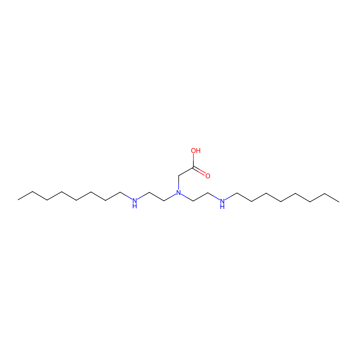 Bis-caprylylaminoethyl glycine molecular structure, CAS 17670-95-0