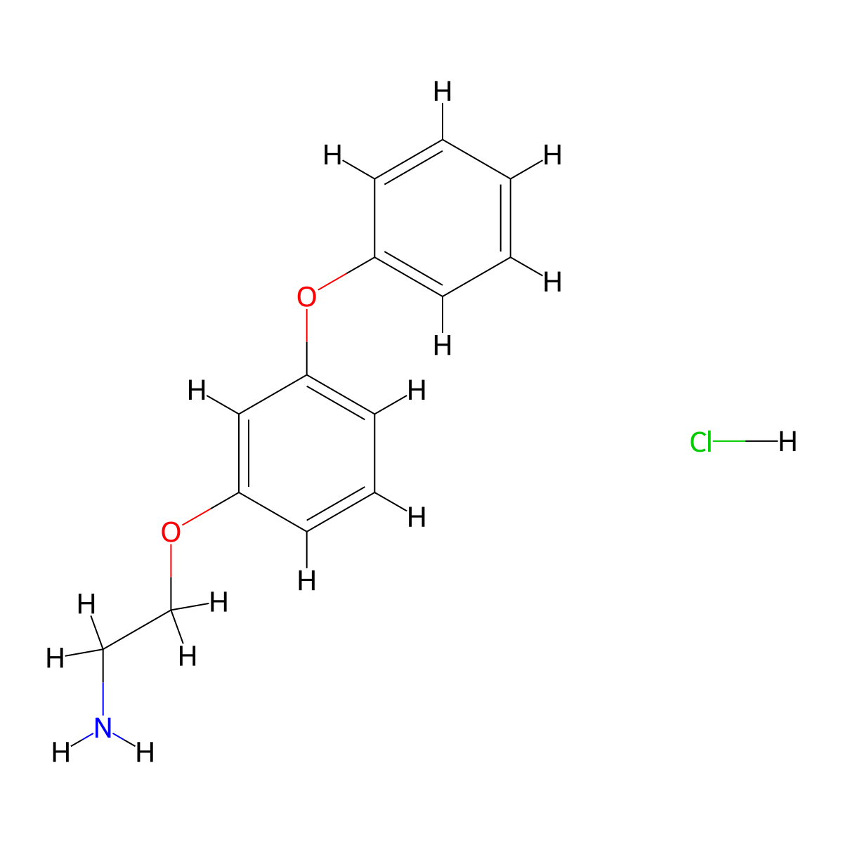 [2-(3-Phenoxyphenoxy)ethyl]amine hydrochloride molecular structure, CAS 176702-55-9