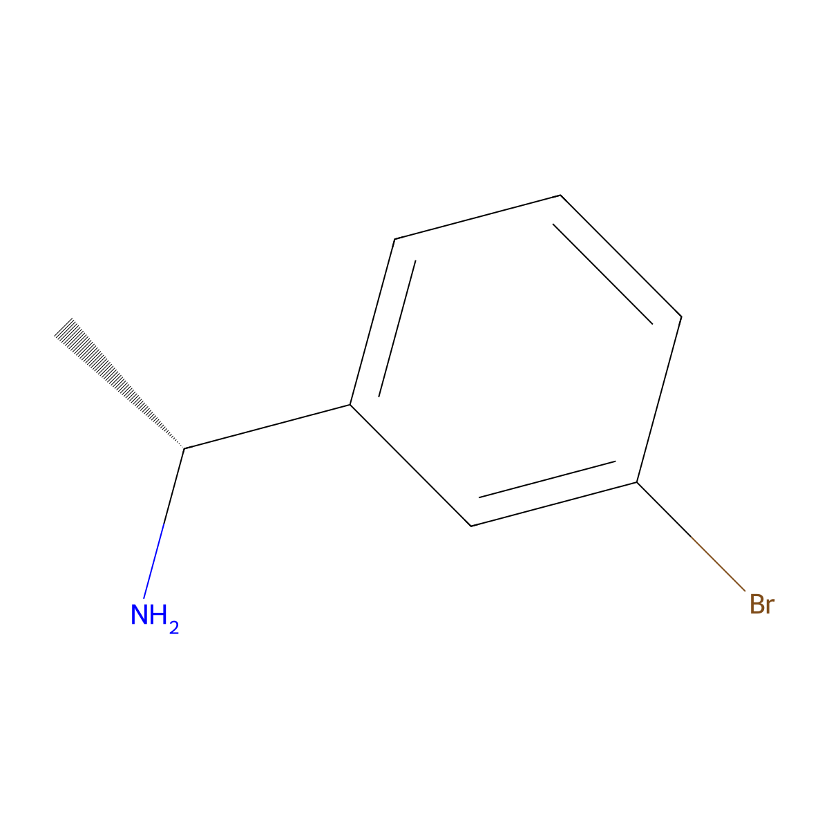 (R)-1-(3-bromophenyl)ethanamine molecular structure, CAS 176707-77-0