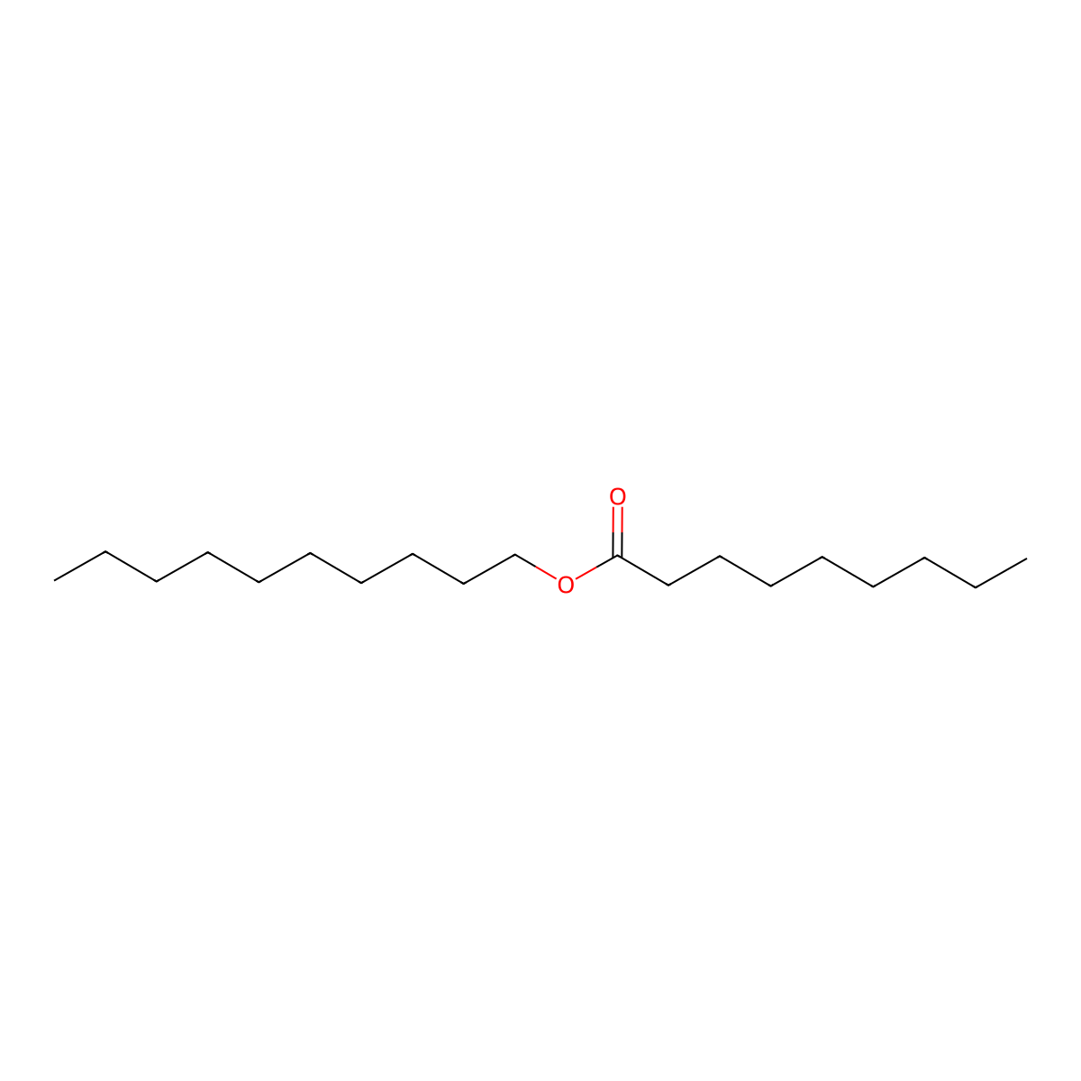Decyl Nonanoate molecular structure, CAS 17671-25-9