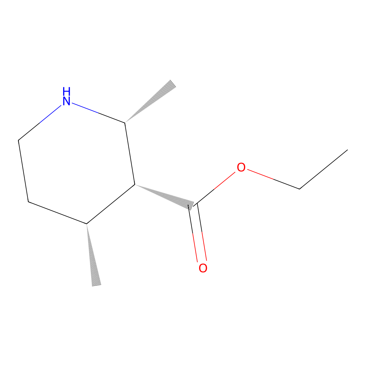 rac-ethyl (2R,3R,4R)-2,4-dimethylpiperidine-3-carboxylate molecular structure, CAS 176710-87-5