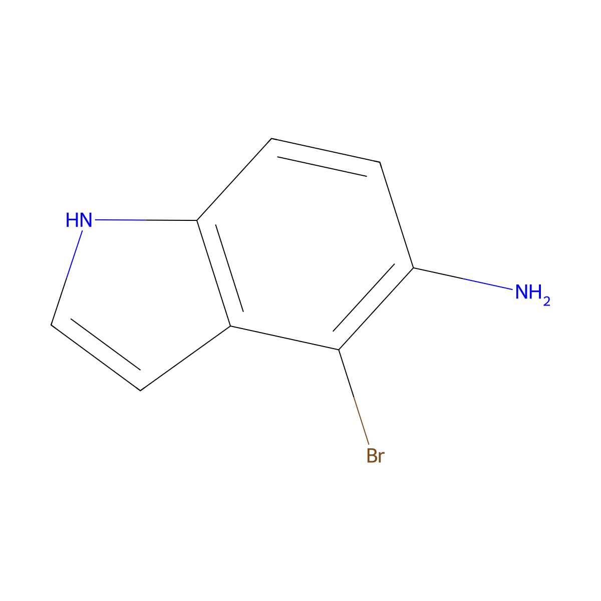 4-Bromo-1H-indol-5-amine molecular structure, CAS 176713-32-9