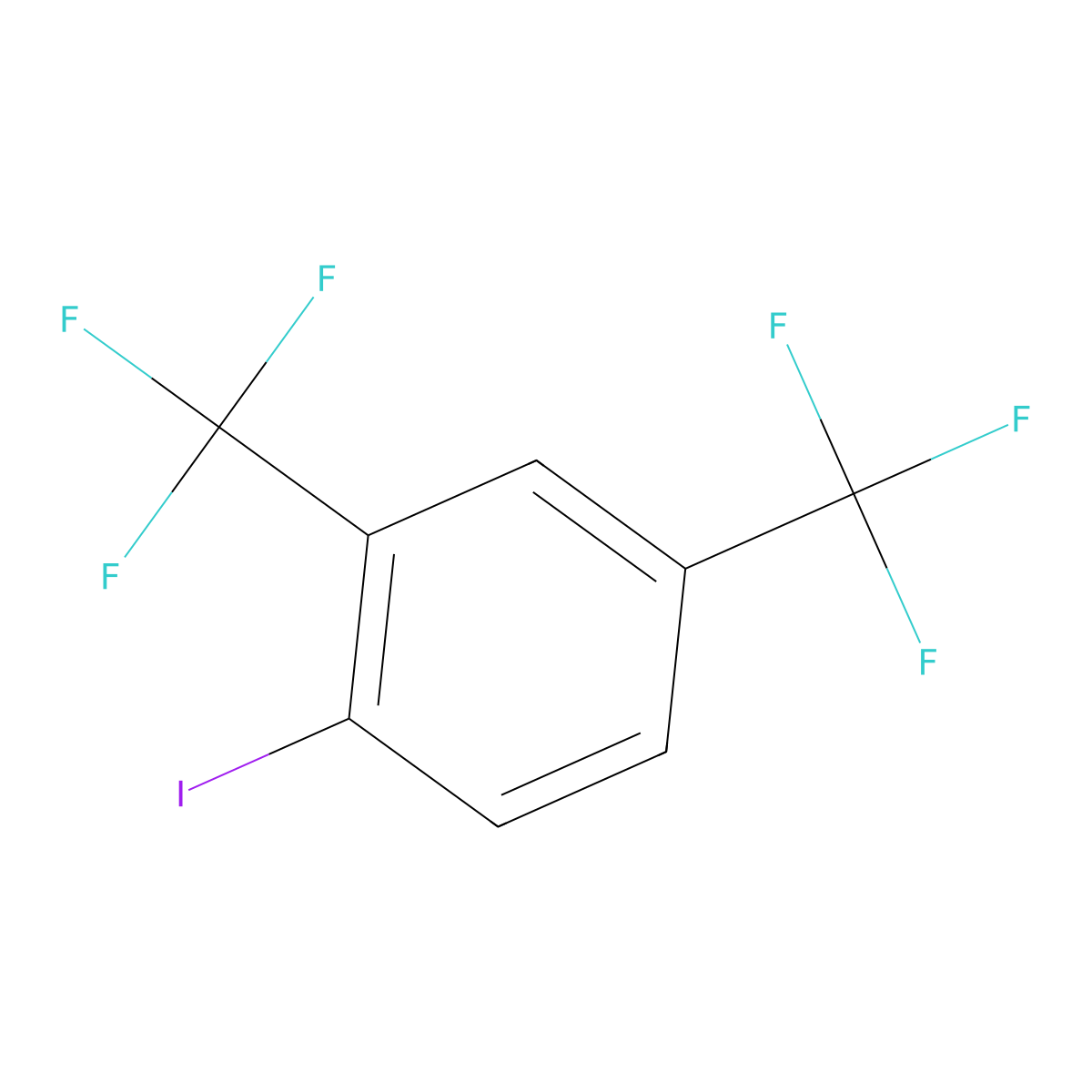 1-Iodo-2,4-bis(trifluoromethyl)benzene molecular structure, CAS 176714-84-4