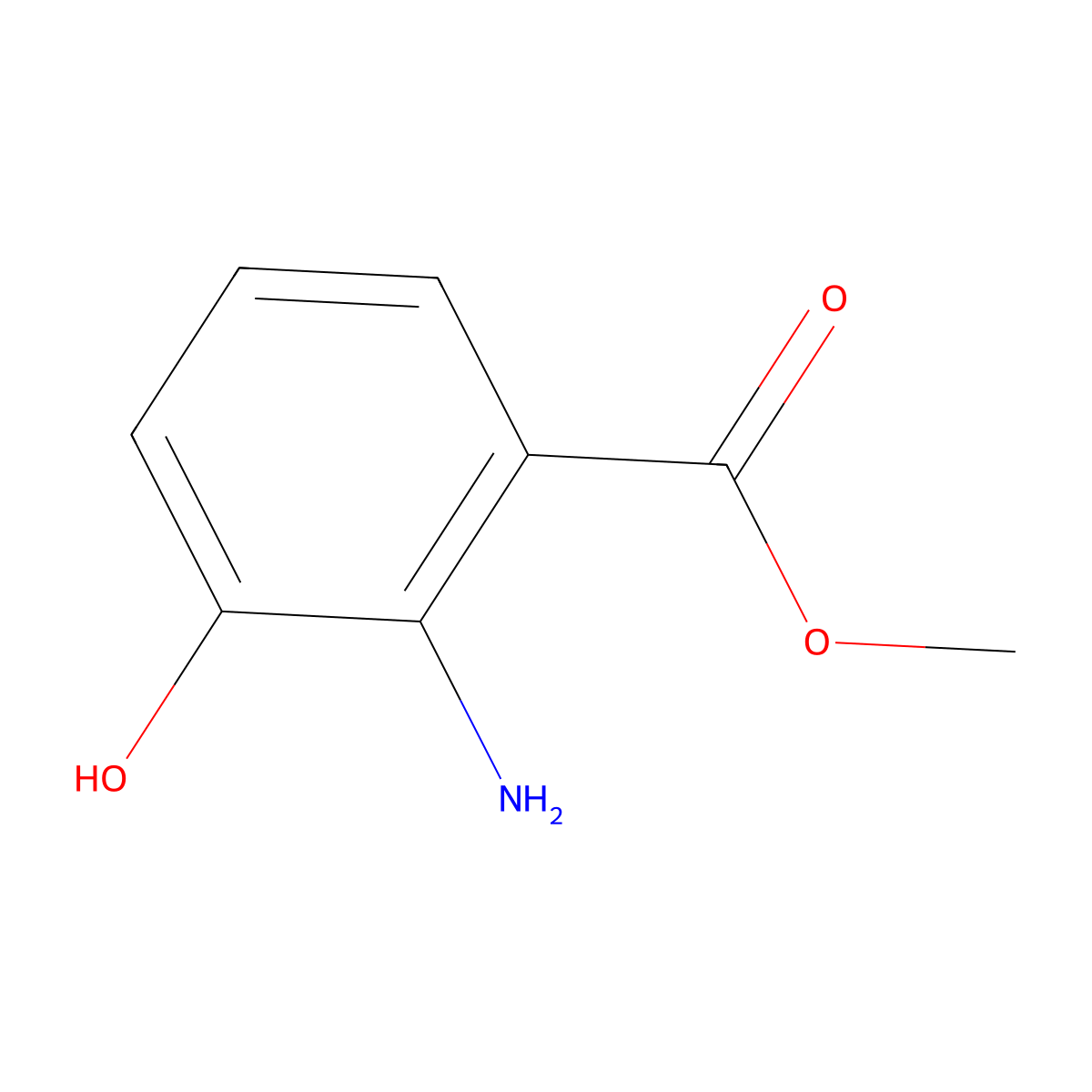 Anthranilic acid, 3-hydroxy-, methyl ester molecular structure, CAS 17672-21-8