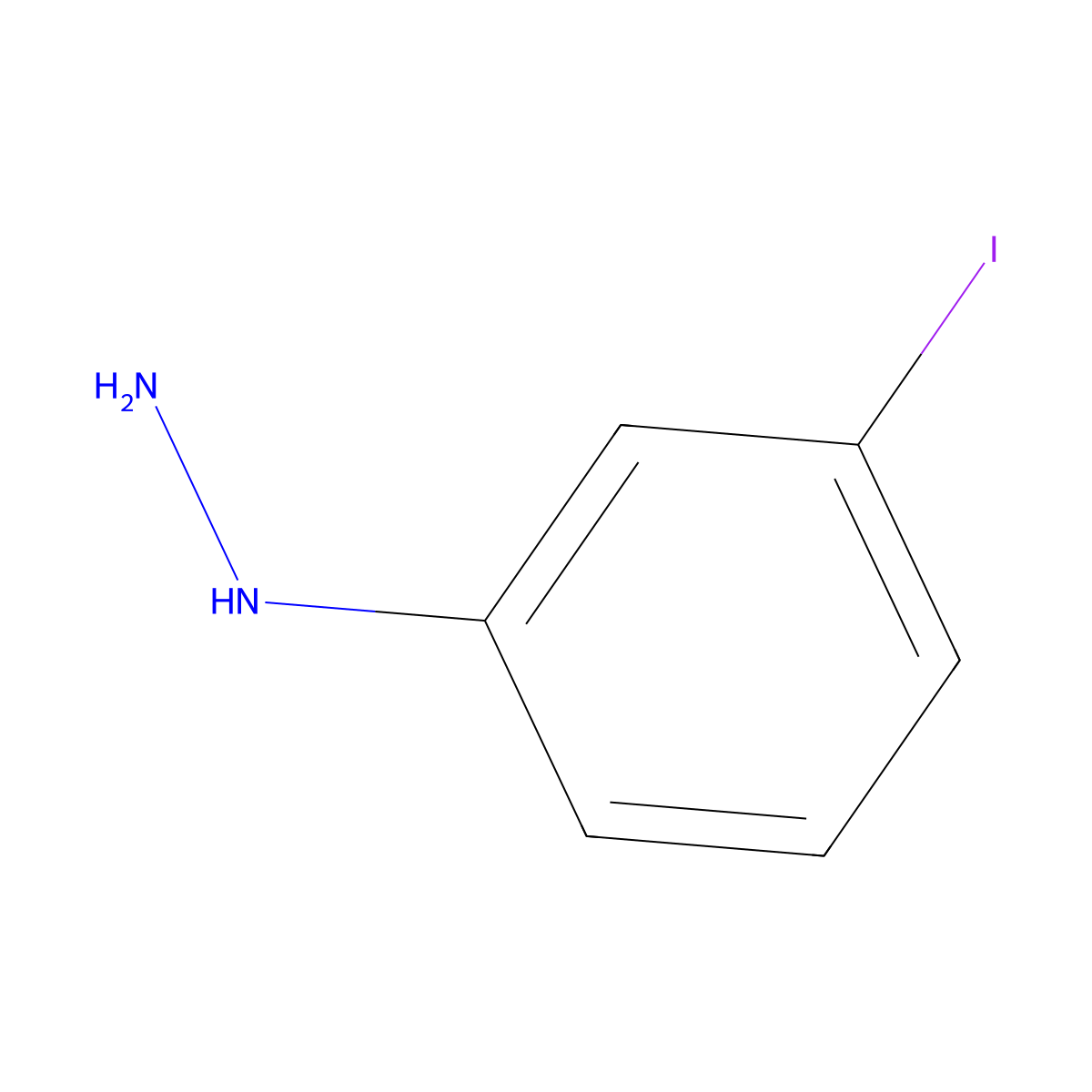(3-Iodophenyl)hydrazine molecular structure, CAS 17672-25-2