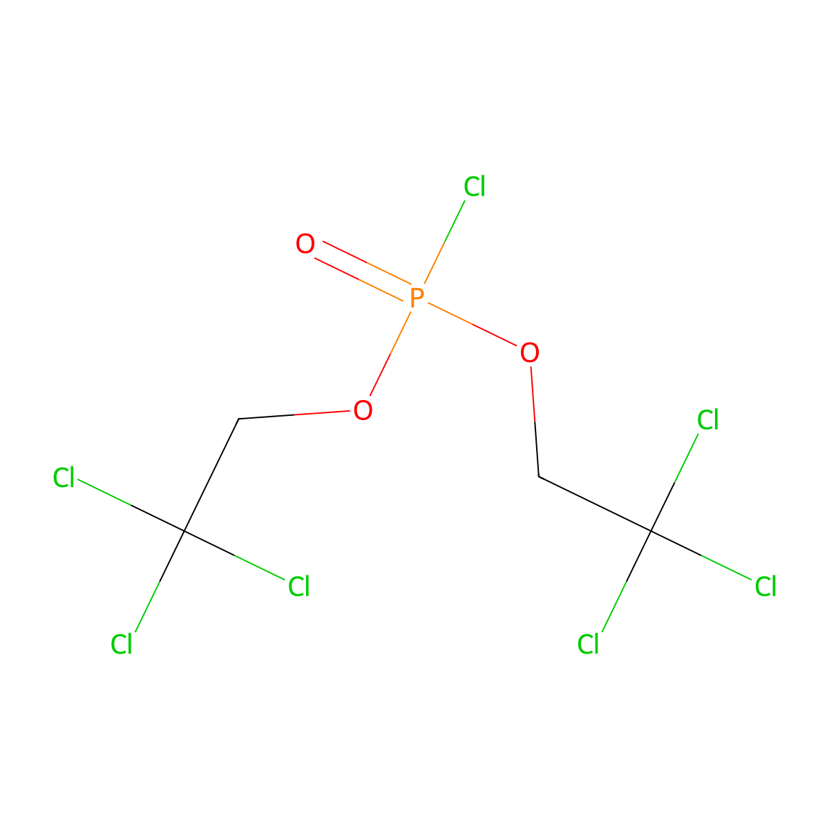 Bis(2-trichloroethyl) chlorophosphonate molecular structure, CAS 17672-53-6
