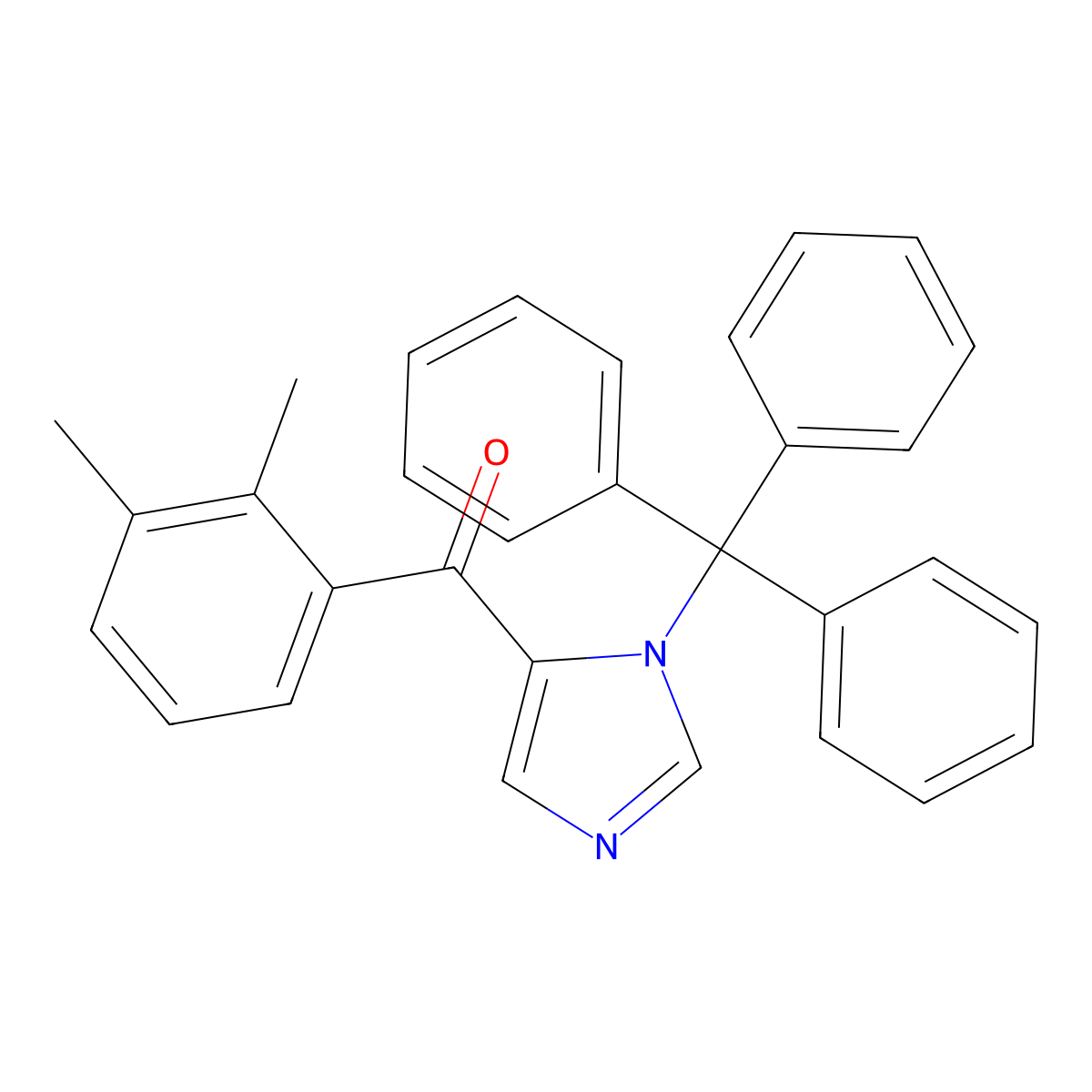 (2,3-Dimethylphenyl)(1-trityl-1H-imidazol-5-yl)methanone molecular structure, CAS 176721-02-1