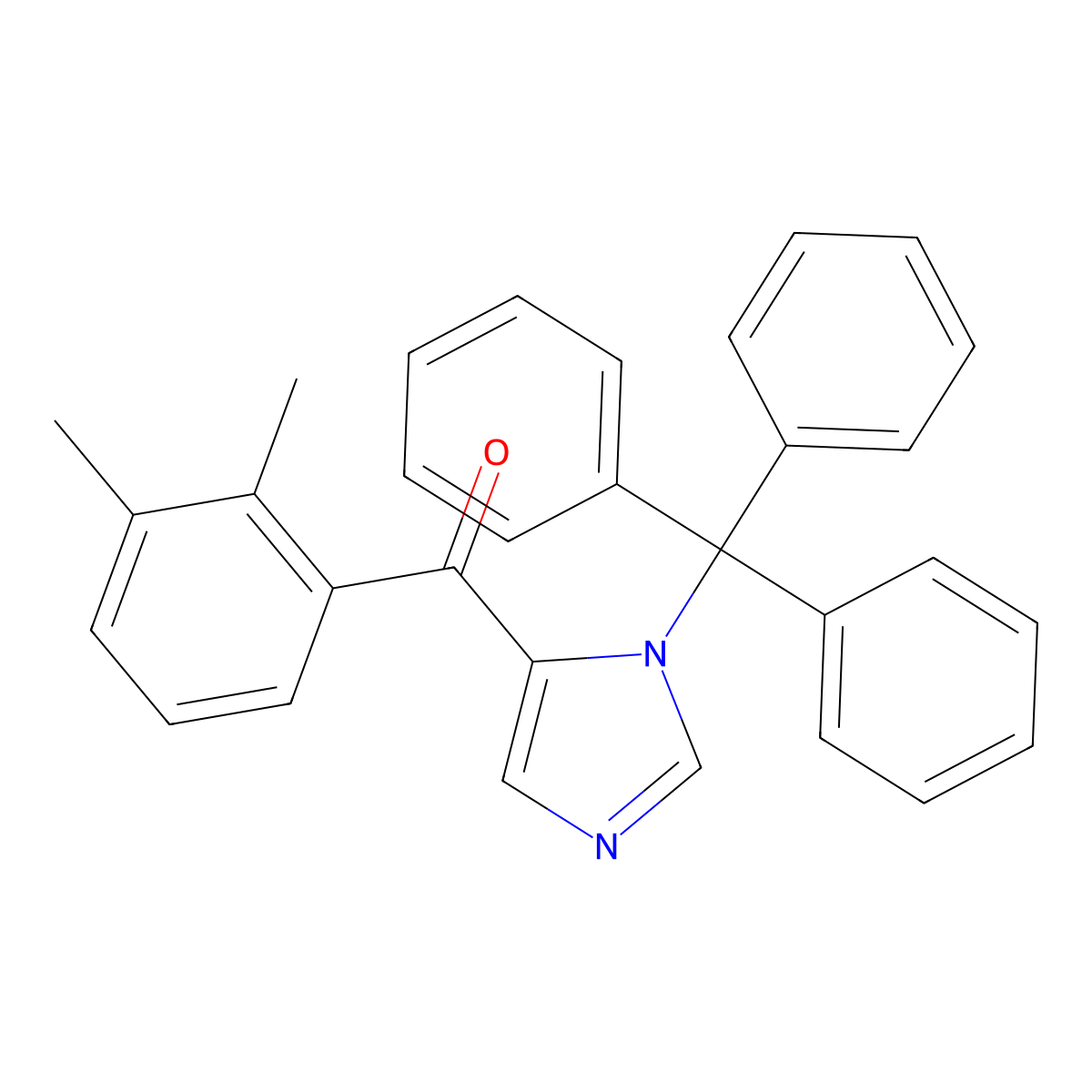 (2,3-Dimethylphenyl)(1-trityl-1H-imidazol-5-yl)methanone molecular structure, CAS 176721-02-1