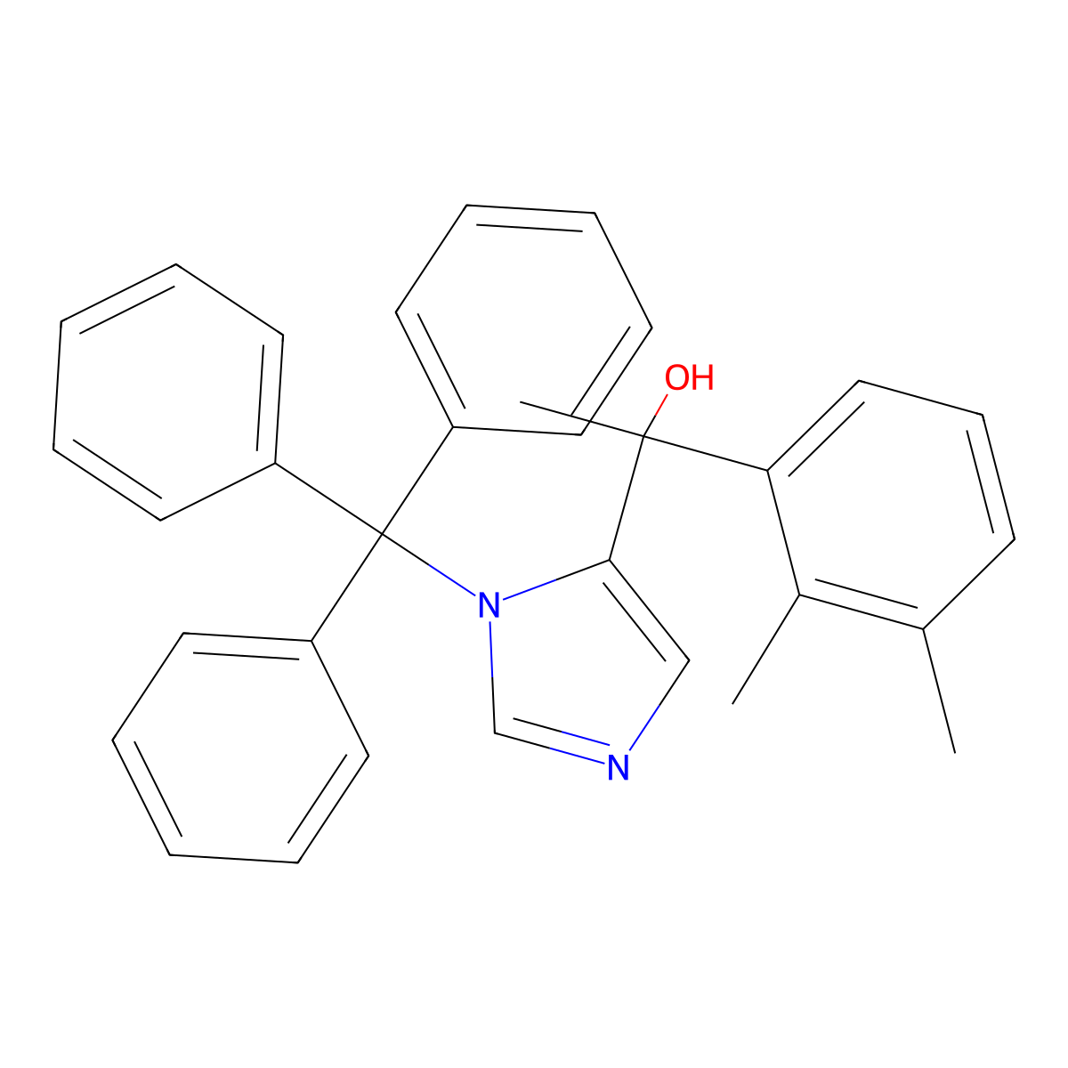 1-(2,3-Dimethylphenyl)-1-(1-trityl-1H-imidazol-5-yl)ethanol molecular structure, CAS 176721-03-2