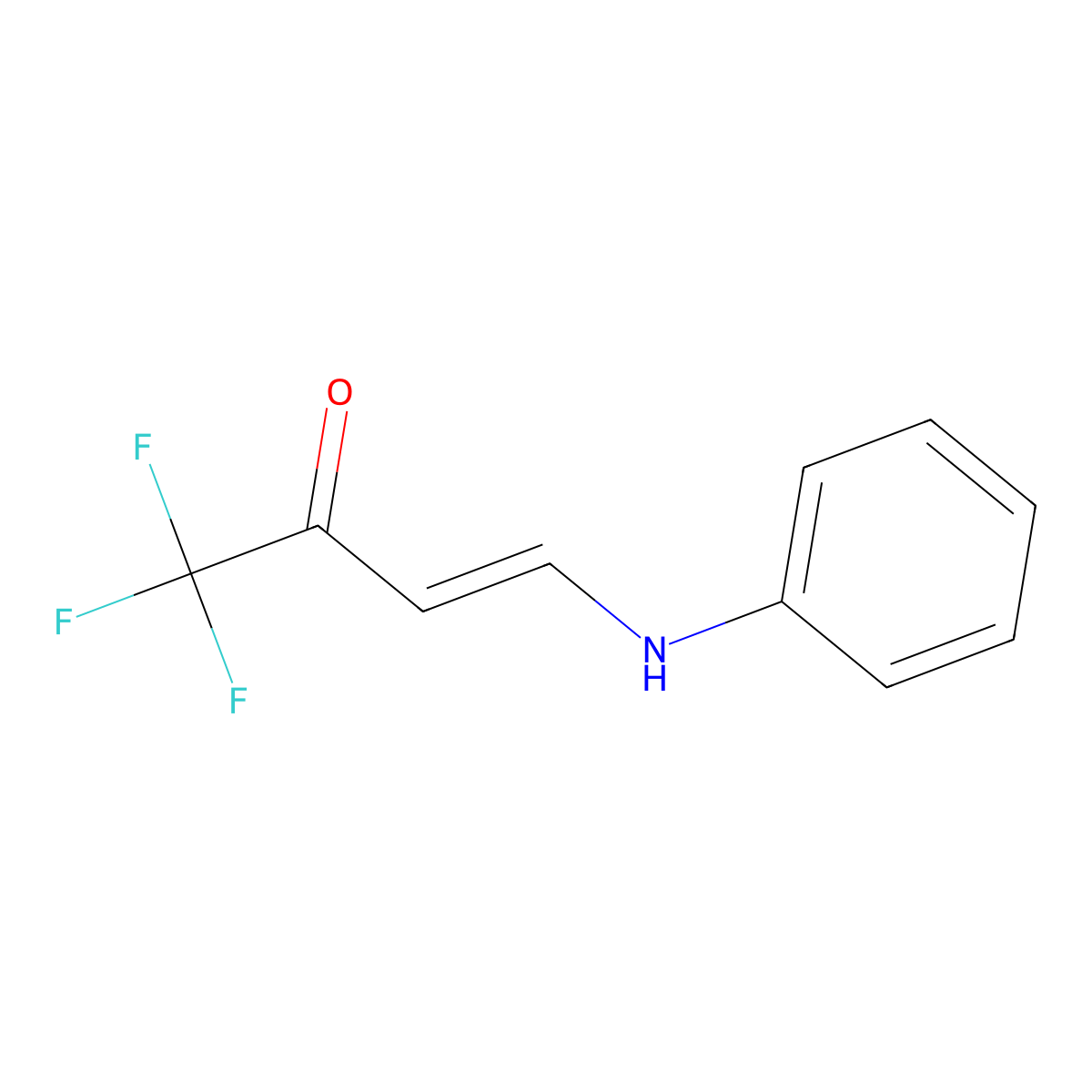 3-Buten-2-one, 1,1,1-trifluoro-4-(phenylamino)- molecular structure, CAS 176722-51-3