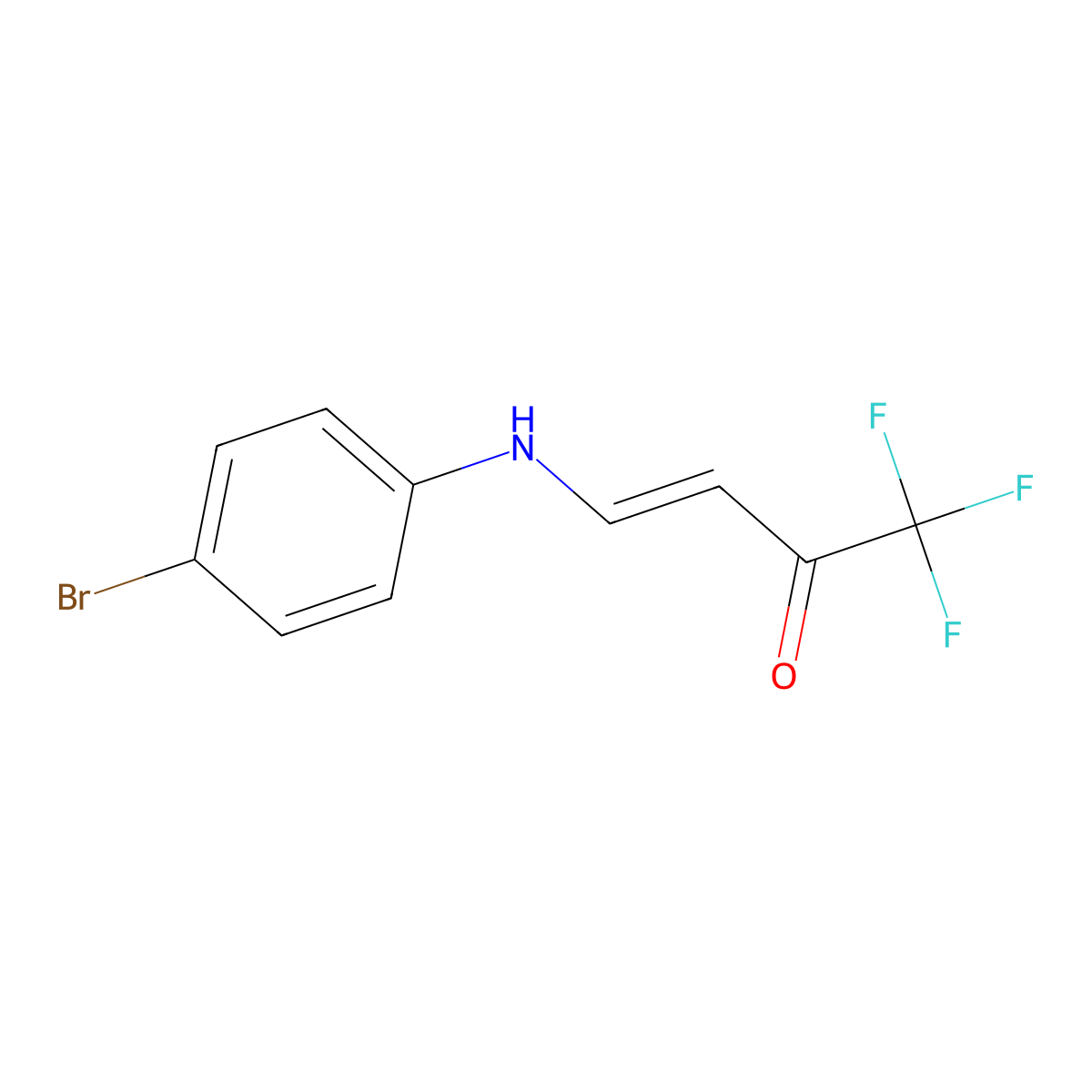 4-[(4-Bromophenyl)amino]-1,1,1-trifluorobut-3-en-2-one molecular structure, CAS 176722-54-6