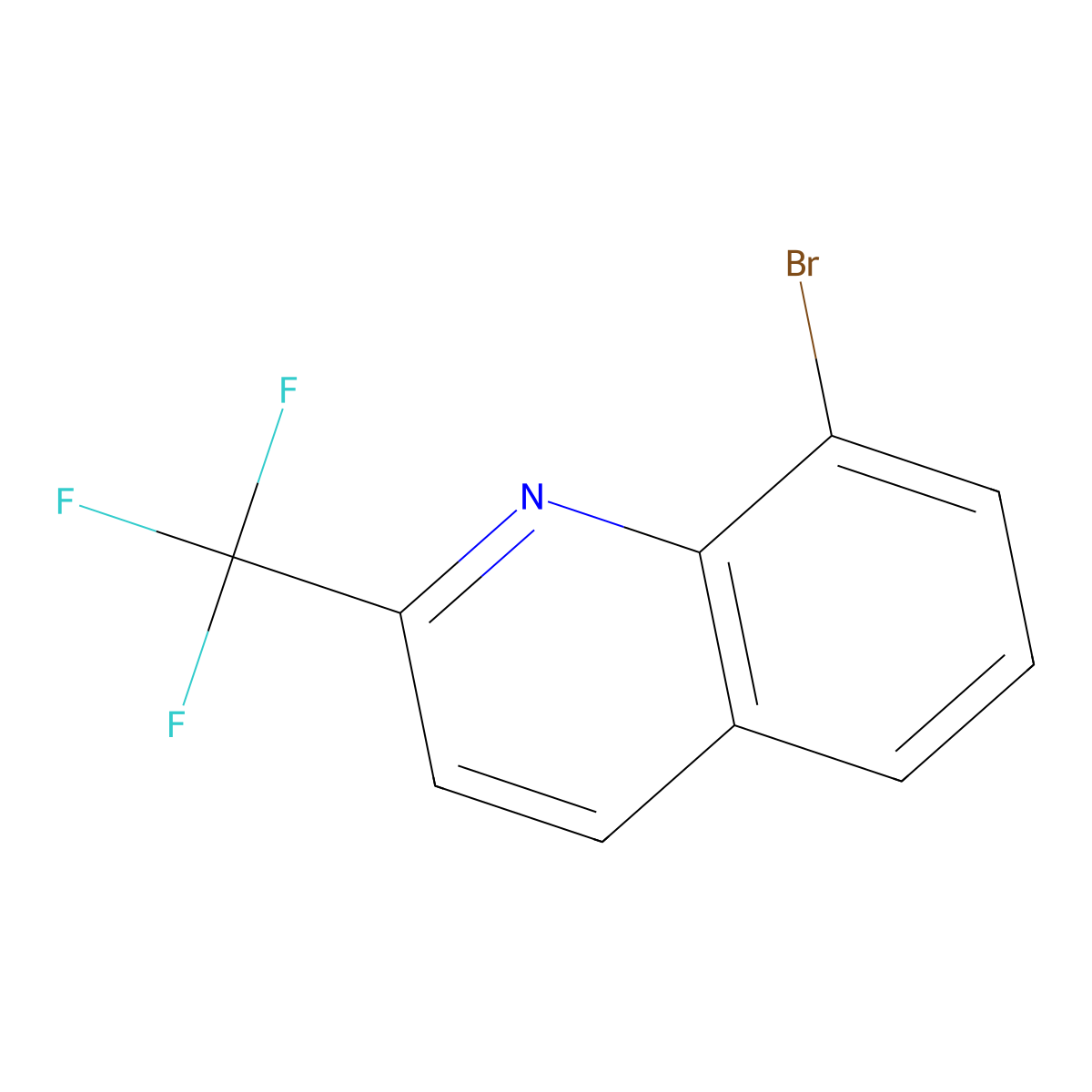 8-Bromo-2-(trifluoromethyl)quinoline molecular structure, CAS 176722-63-7