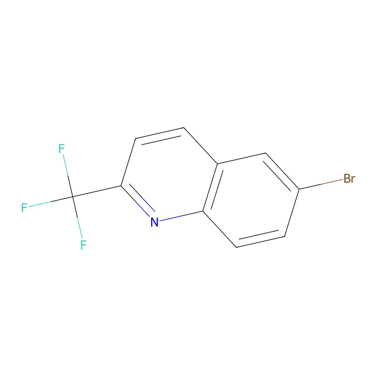 6-Bromo-2-(trifluoromethyl)quinoline molecular structure, CAS 176722-64-8