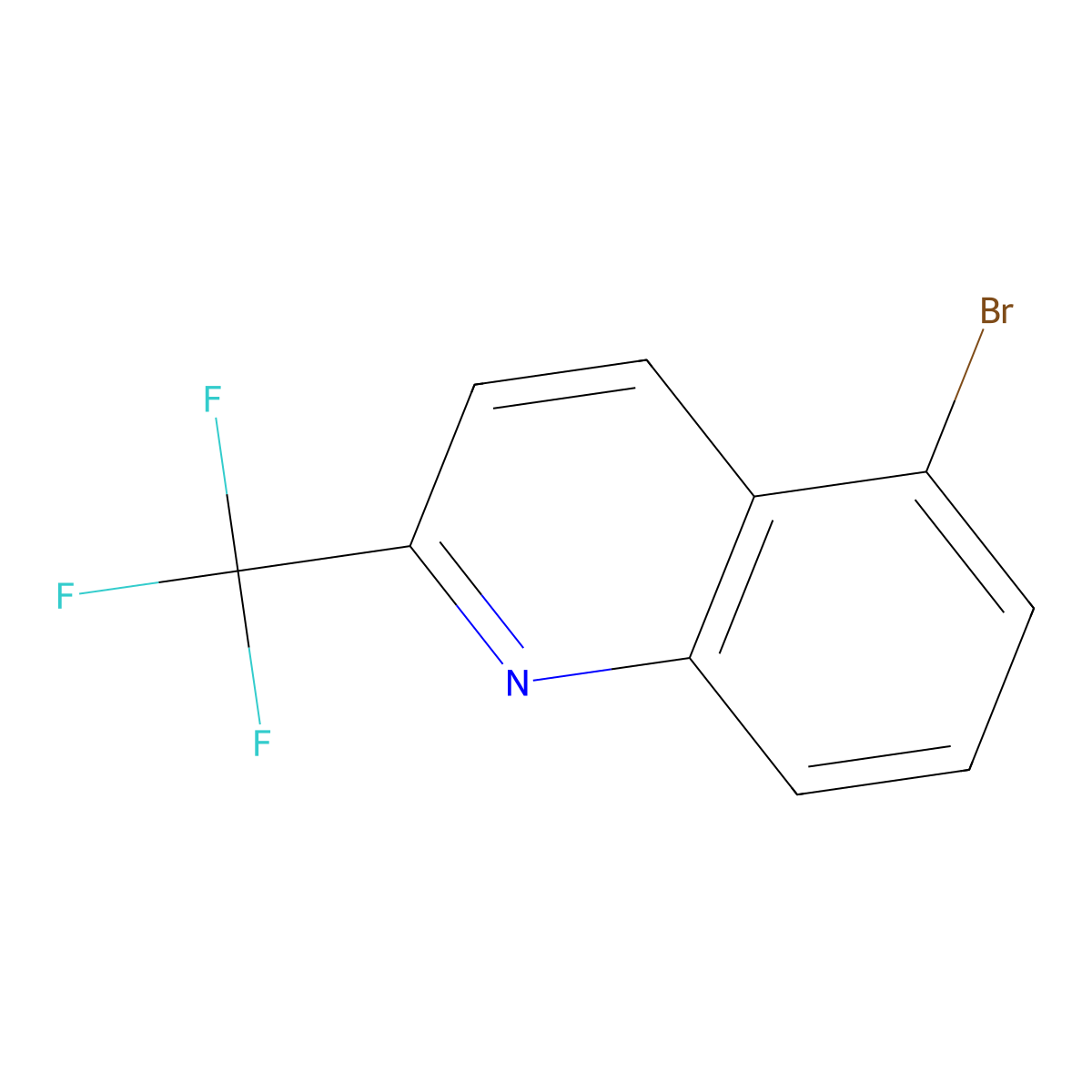 5-Bromo-2-(trifluoromethyl)quinoline molecular structure, CAS 176722-71-7
