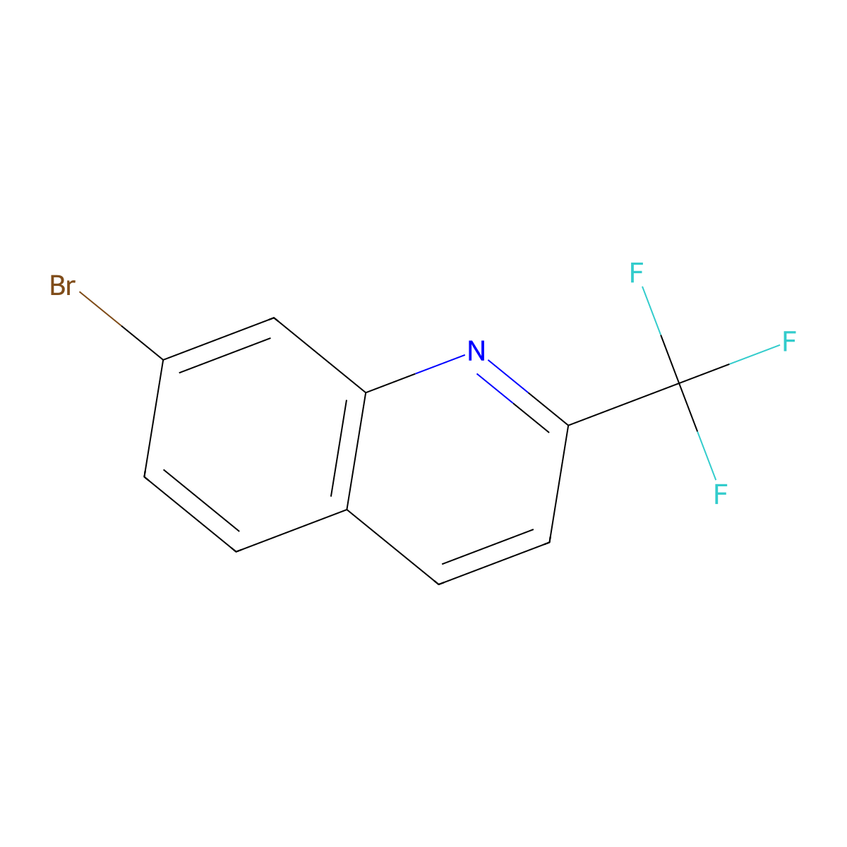 7-Bromo-2-(trifluoromethyl)quinoline molecular structure, CAS 176722-72-8
