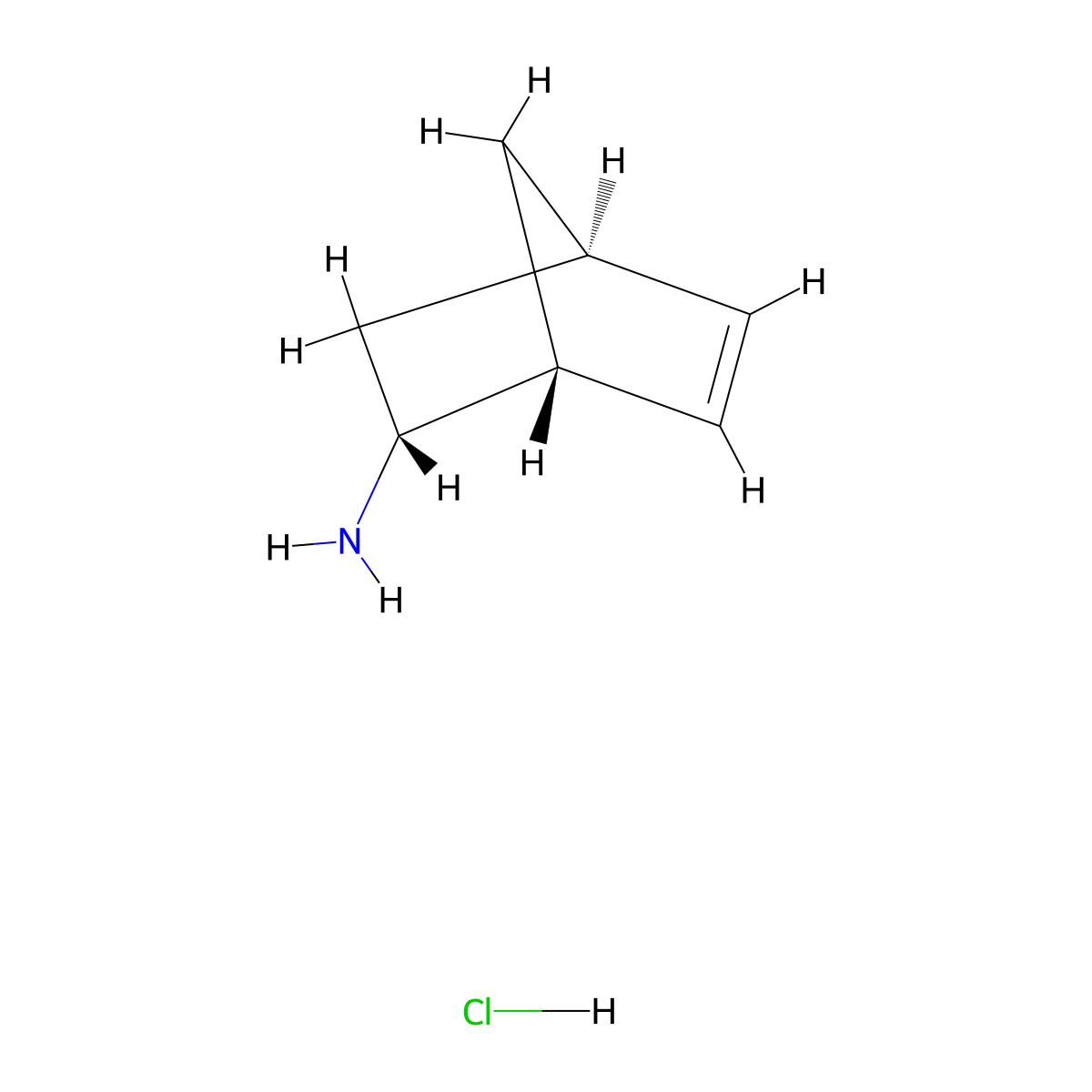rac-(1R,2R,4R)-bicyclo[2.2.1]hept-5-en-2-aminehydrochloride molecular structure, CAS 176722-93-3