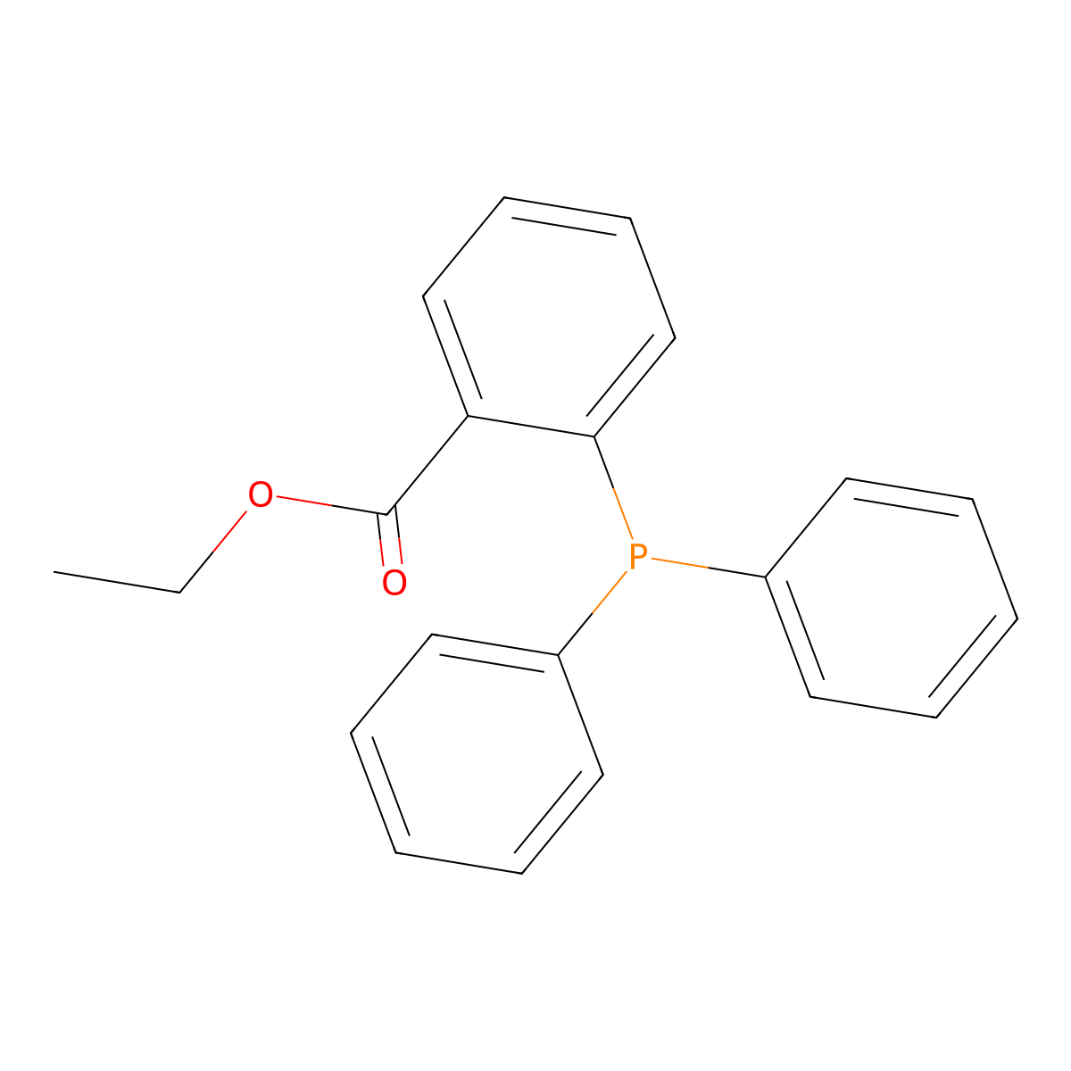 Ethyl 2-(diphenylphosphaneyl)benzoate molecular structure, CAS 176725-50-1
