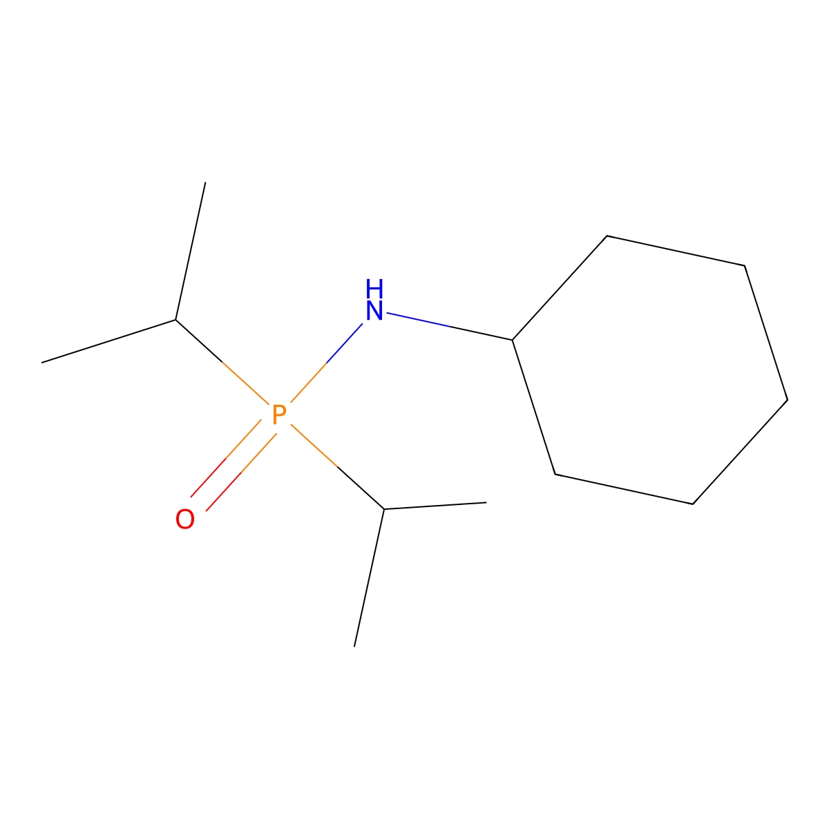 N-di(propan-2-yl)phosphorylcyclohexanamine molecular structure, CAS 176727-31-4