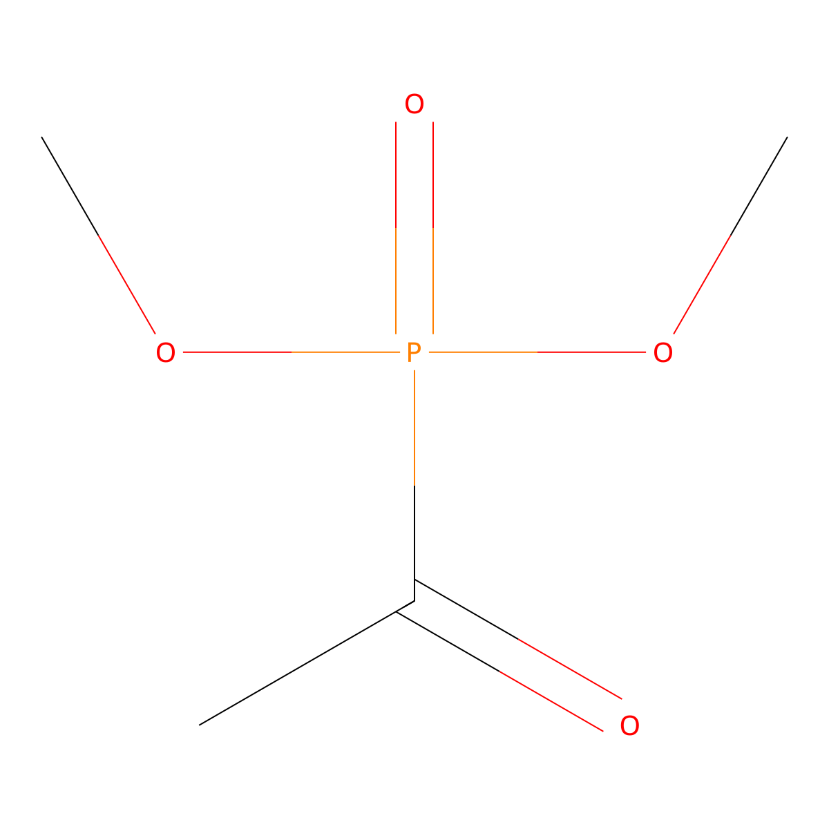 Dimethyl acetylphosphonate molecular structure, CAS 17674-28-1