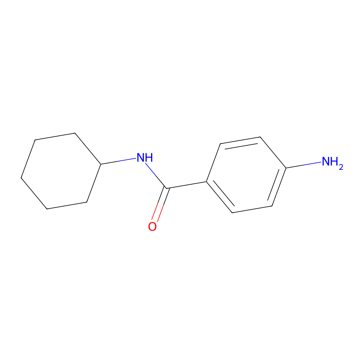 4-amino-N-cyclohexylbenzamide molecular structure, CAS 17675-42-2