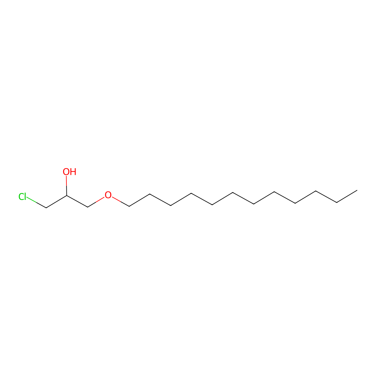 2-Propanol, 1-chloro-3-(dodecyloxy)- molecular structure, CAS 17677-15-5