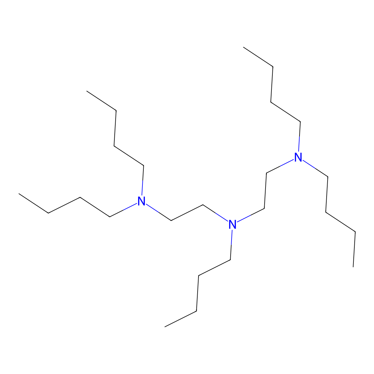N1,N1,N2-Tributyl-N2-(2-(dibutylamino)ethyl)-1,2-ethanediamine molecular structure, CAS 17678-99-8