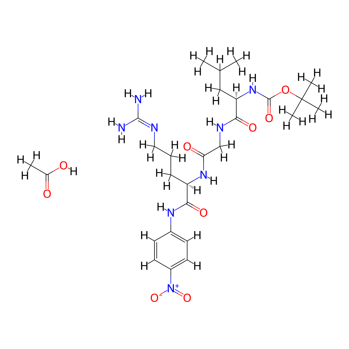 Boc-LGR-pNA (acetate) molecular structure, CAS 176786-91-7