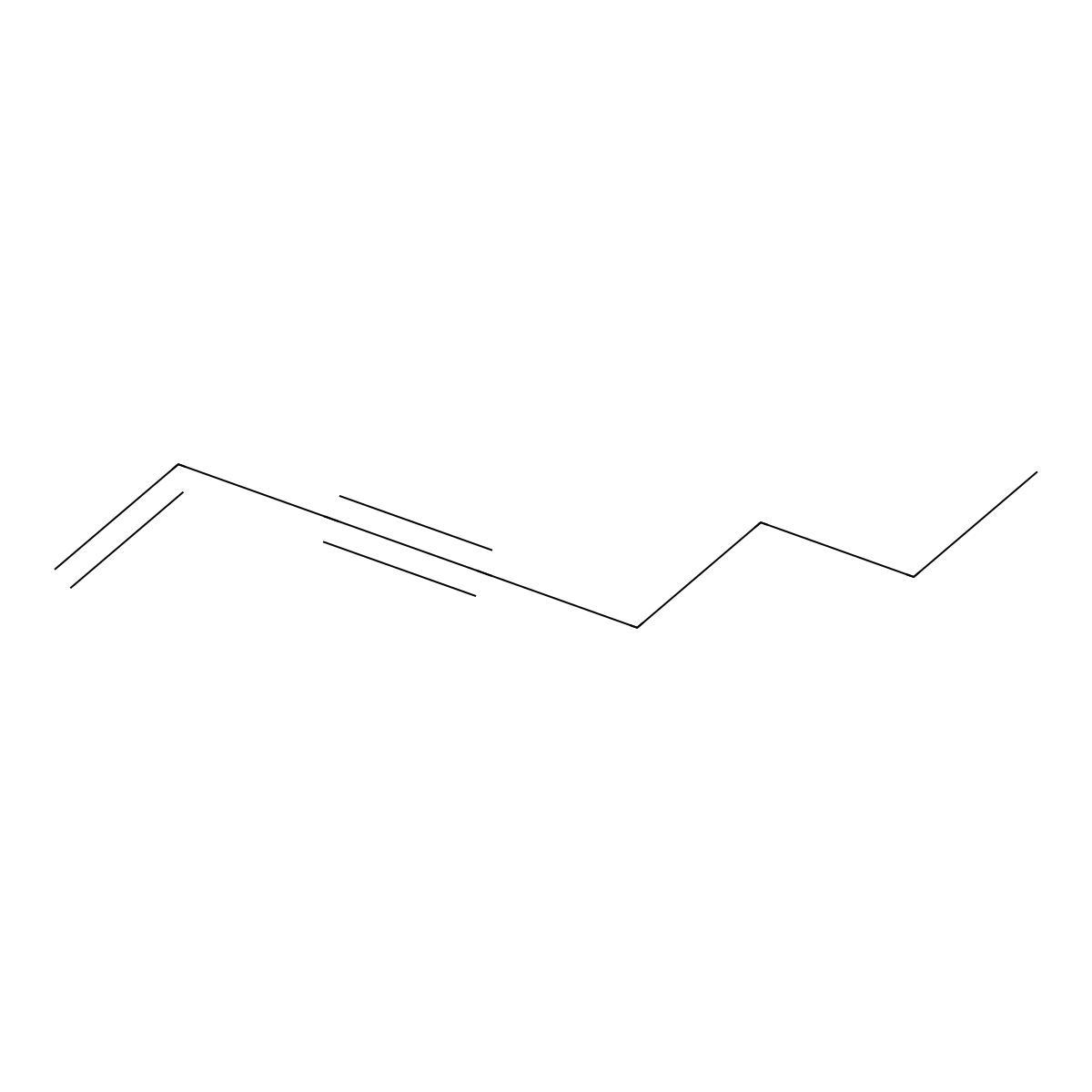 1-Octen-3-yne molecular structure, CAS 17679-92-4