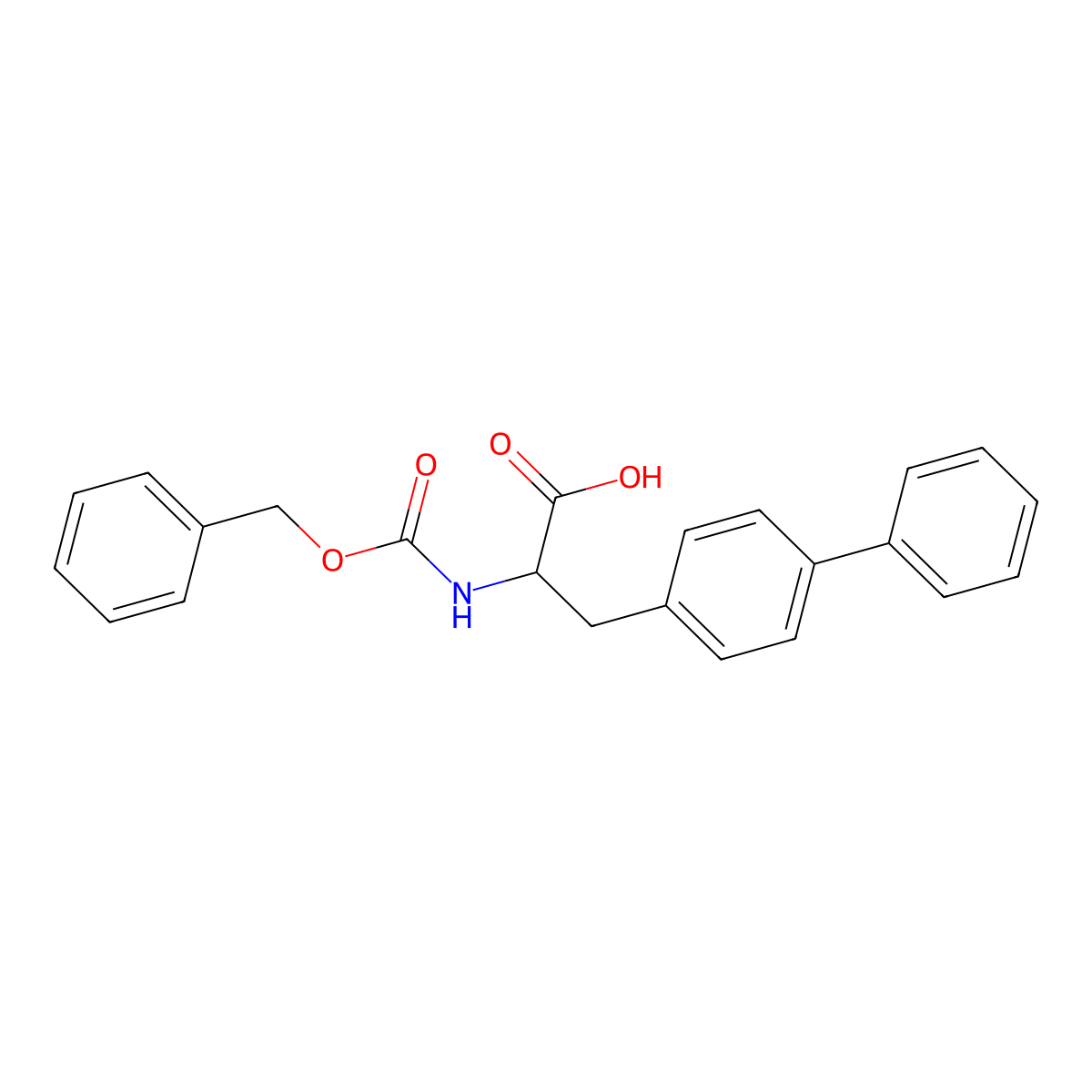 (R)-3-([1,1'-Biphenyl]-4-yl)-2-(((benzyloxy)carbonyl)amino)propanoic acid molecular structure, CAS 176794-80-2