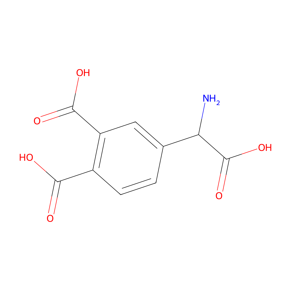 3,4-Dicarboxyphenylglycine molecular structure, CAS 176796-64-8