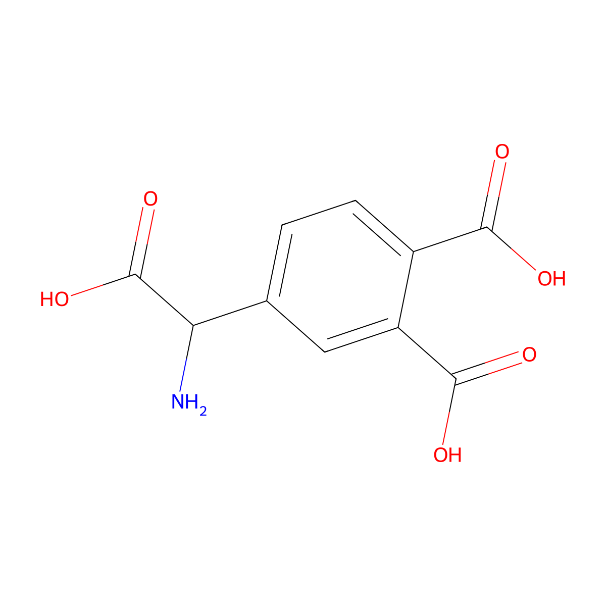 3,4-Dicarboxyphenylglycine molecular structure, CAS 176796-64-8